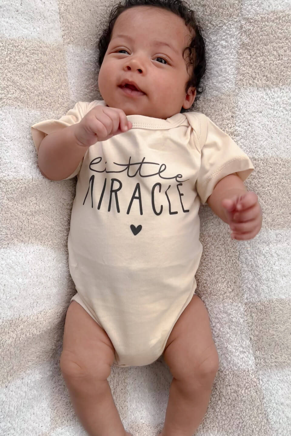 Personalized Little Miracle Graphic Bodysuit | Natural - Image 5
