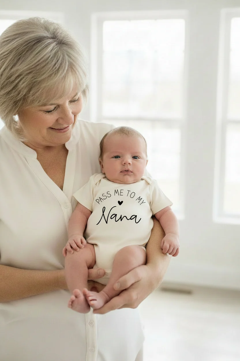 Personalized Pass Me Graphic Bodysuit | Natural