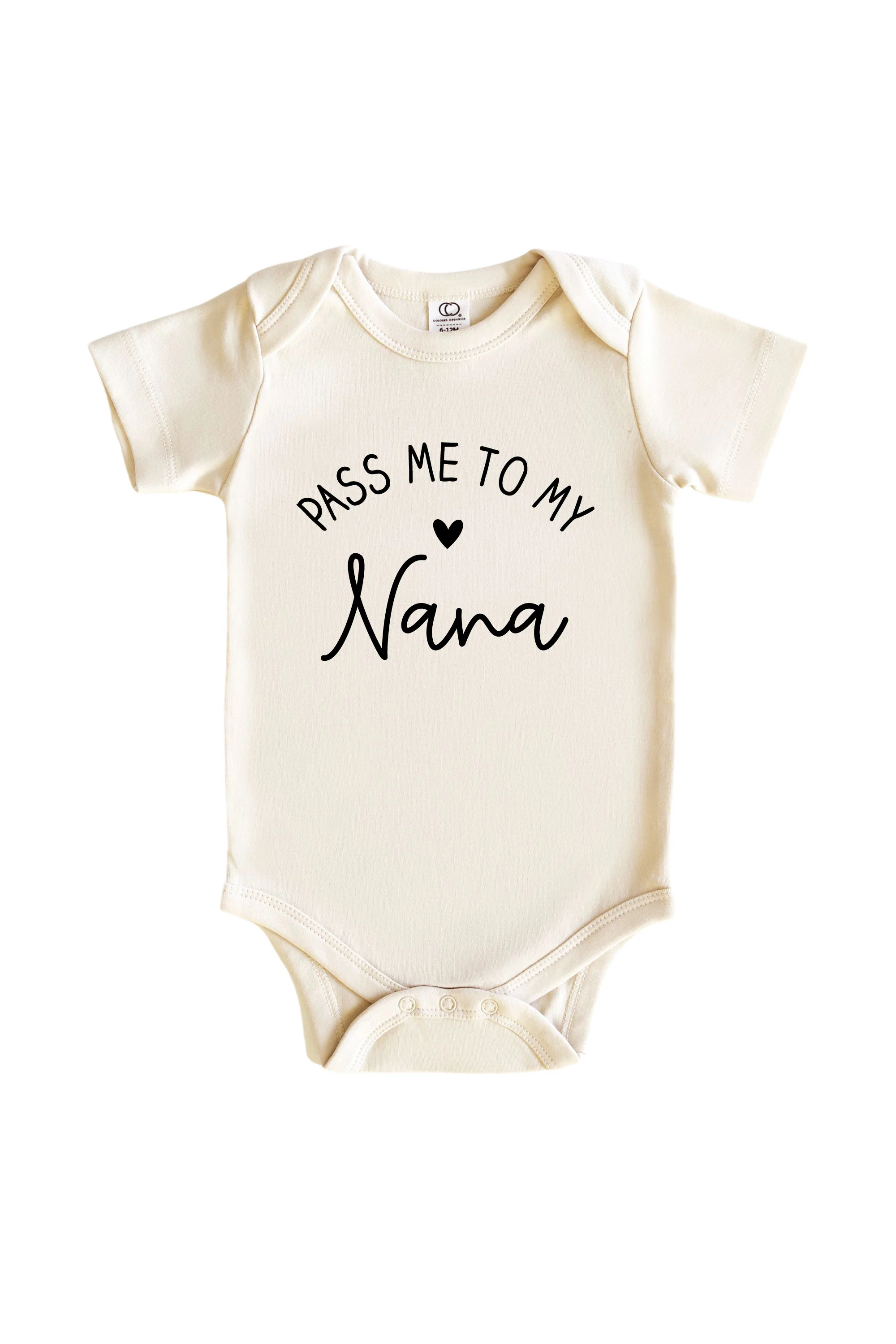 Personalized Pass Me Graphic Bodysuit | Natural - Image 2