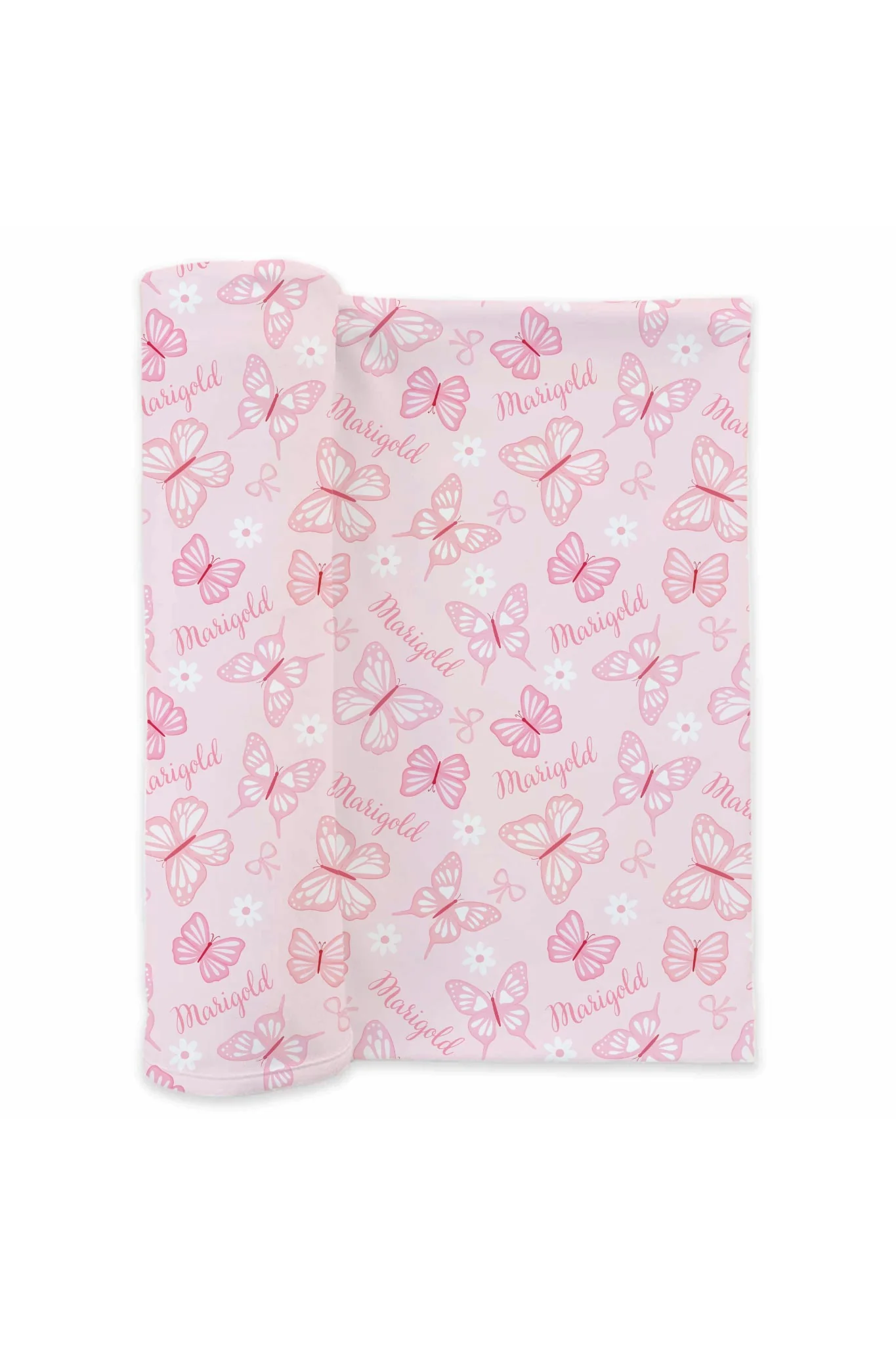 Personalized Swaddle Blanket | Blooming Butterflies - Image 2