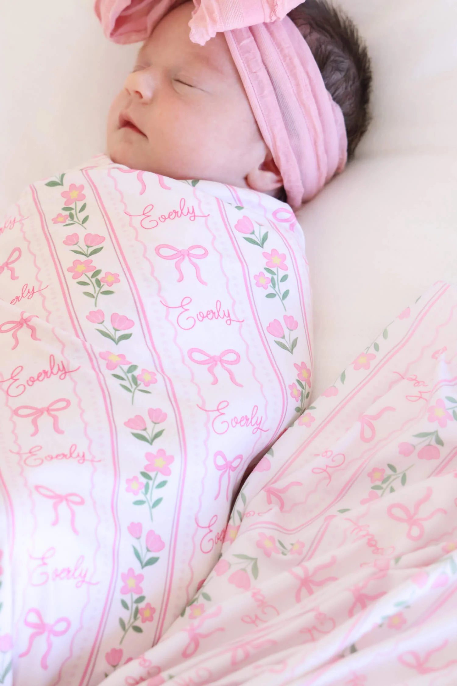 Personalized Swaddle Blanket | Coquette Garden - Image 3