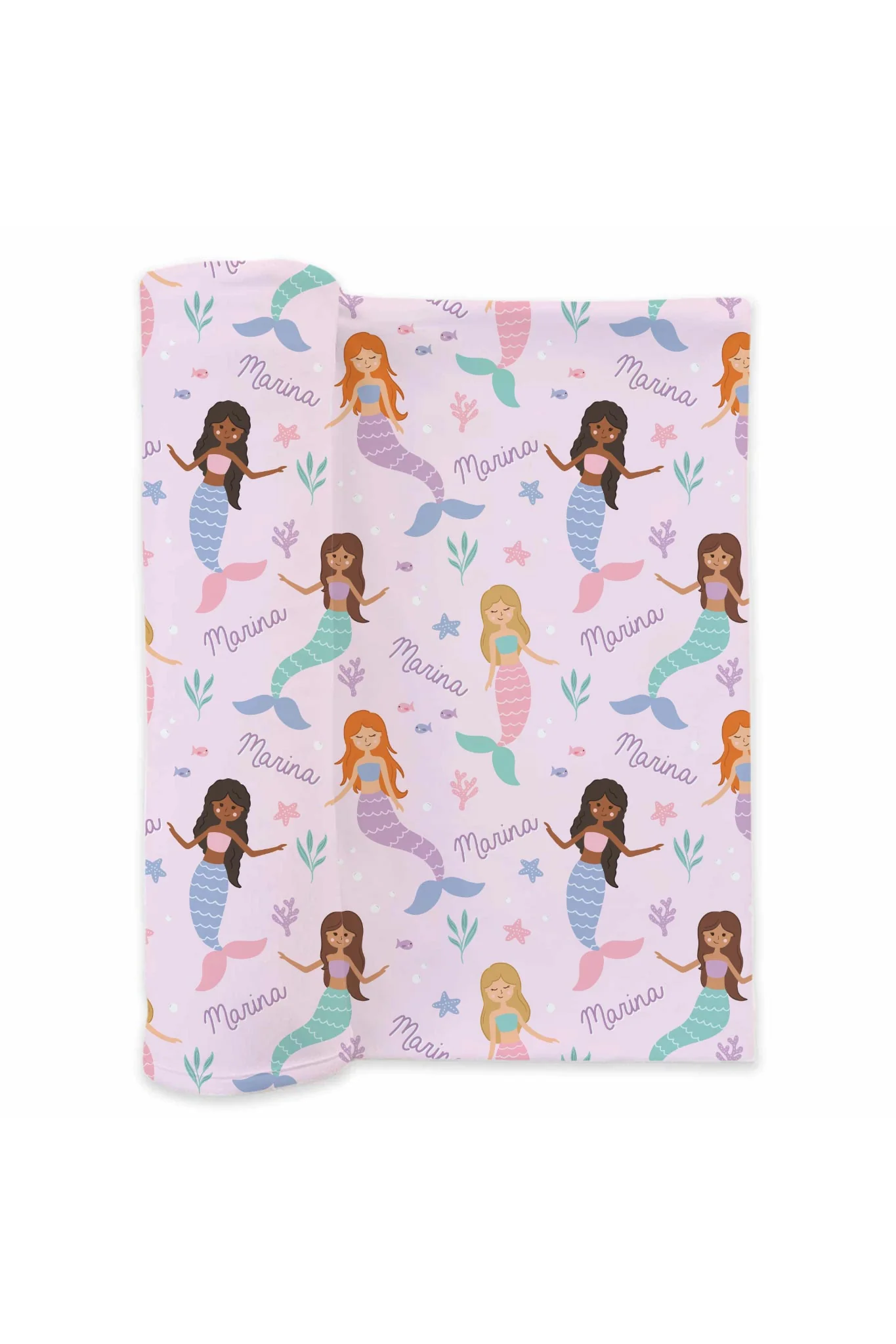 Personalized Swaddle Blanket | Let's Be Mermaids - Image 2