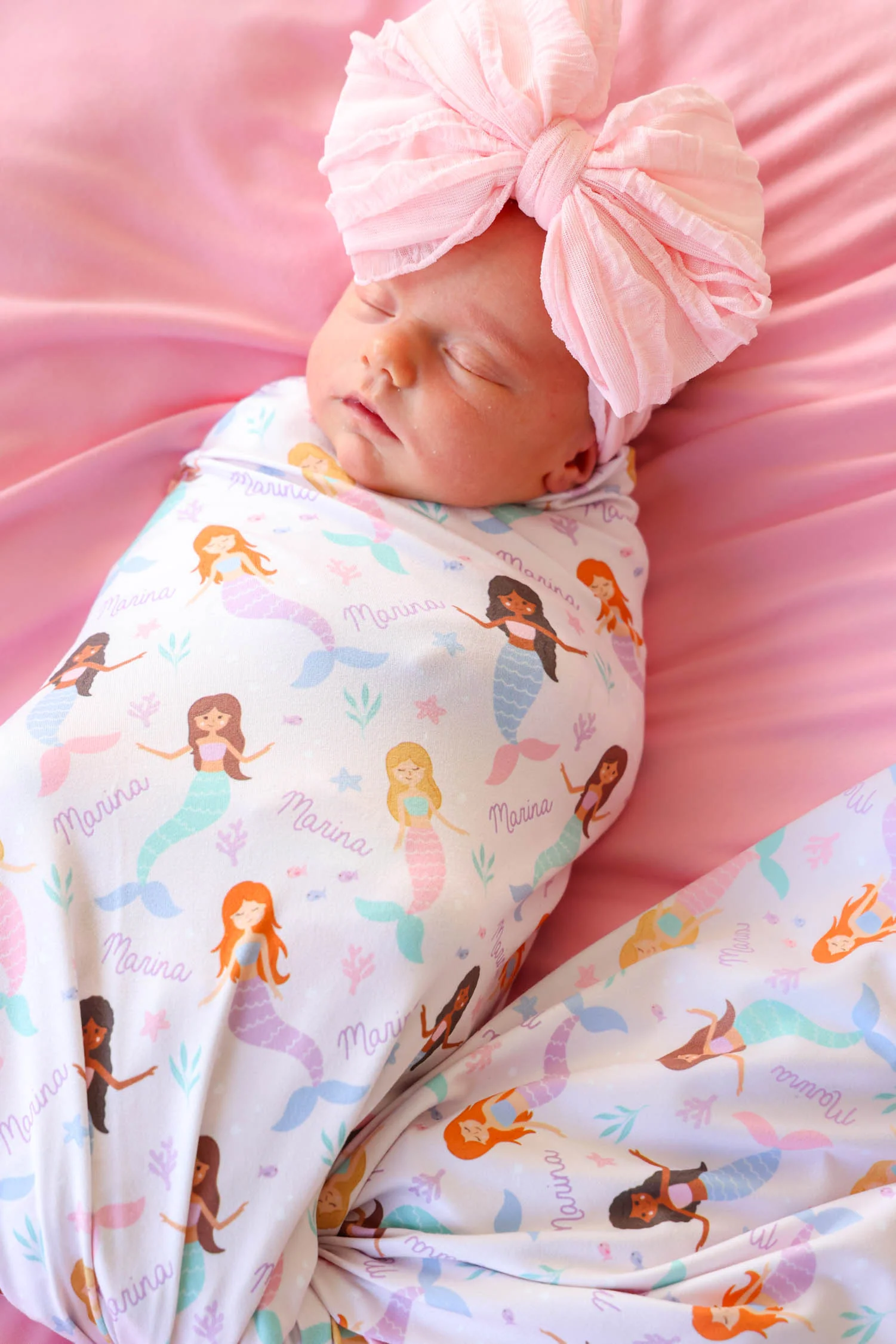 Personalized Swaddle Blanket | Let's Be Mermaids - Image 4
