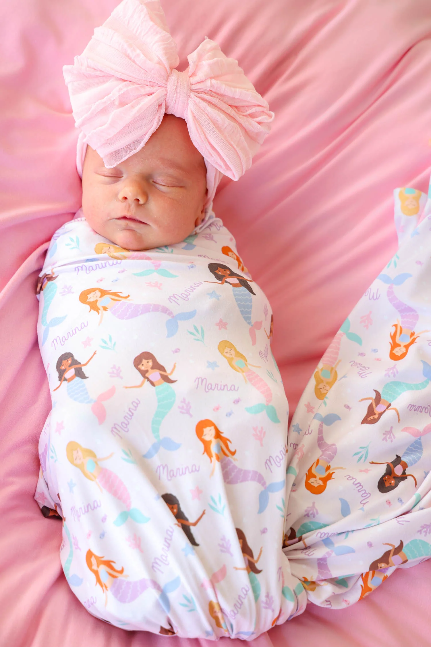 Personalized Swaddle Blanket | Let's Be Mermaids - Image 5