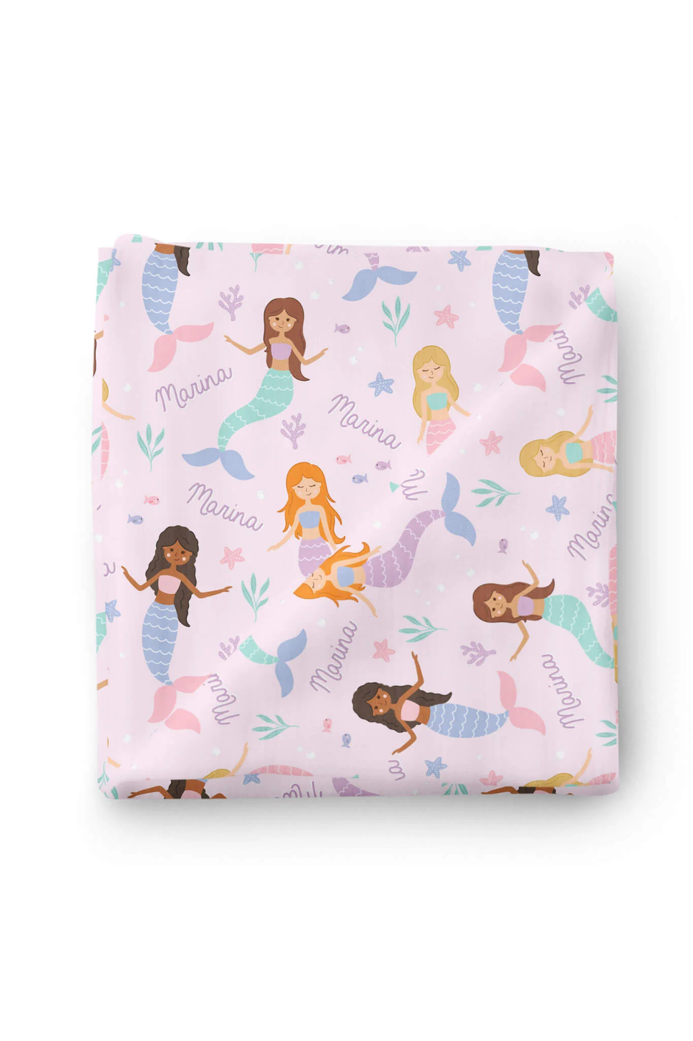 Personalized Swaddle Blanket | Let's Be Mermaids - Image 6
