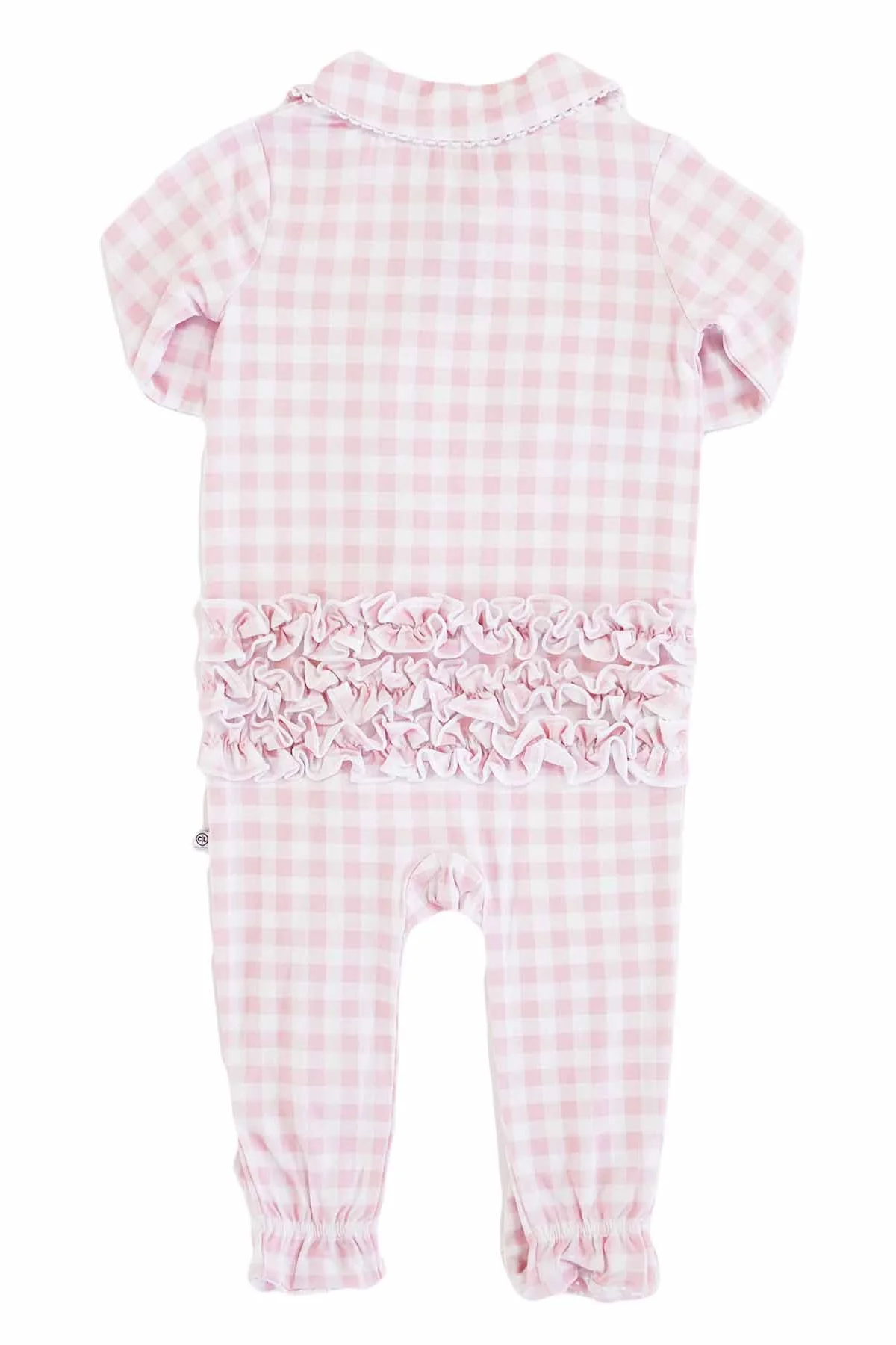 Peter Pan Collar Ruffle Zipper Footie - Image 12