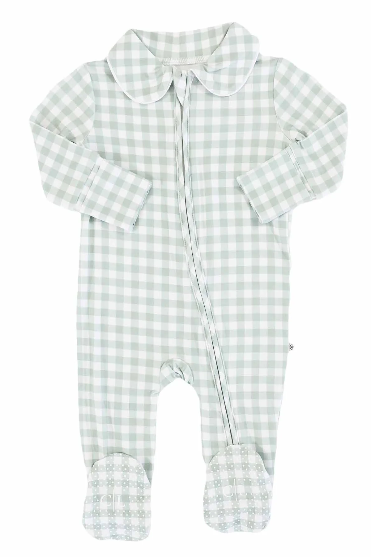 Peter Pan Collar Zipper Footie - Image 16