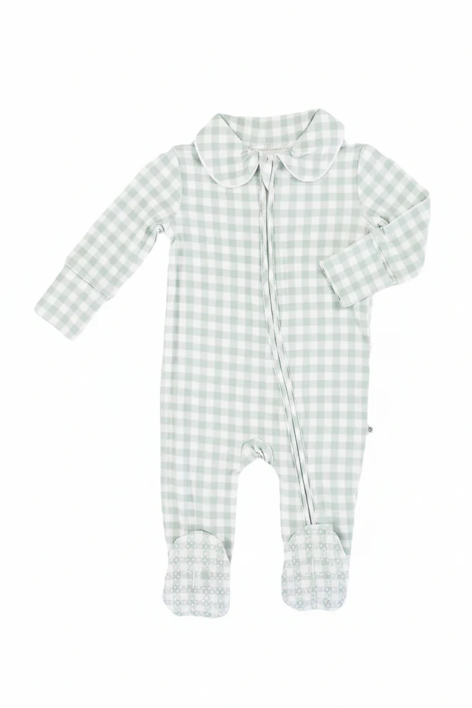 Peter Pan Collar Zipper Footie - Image 20