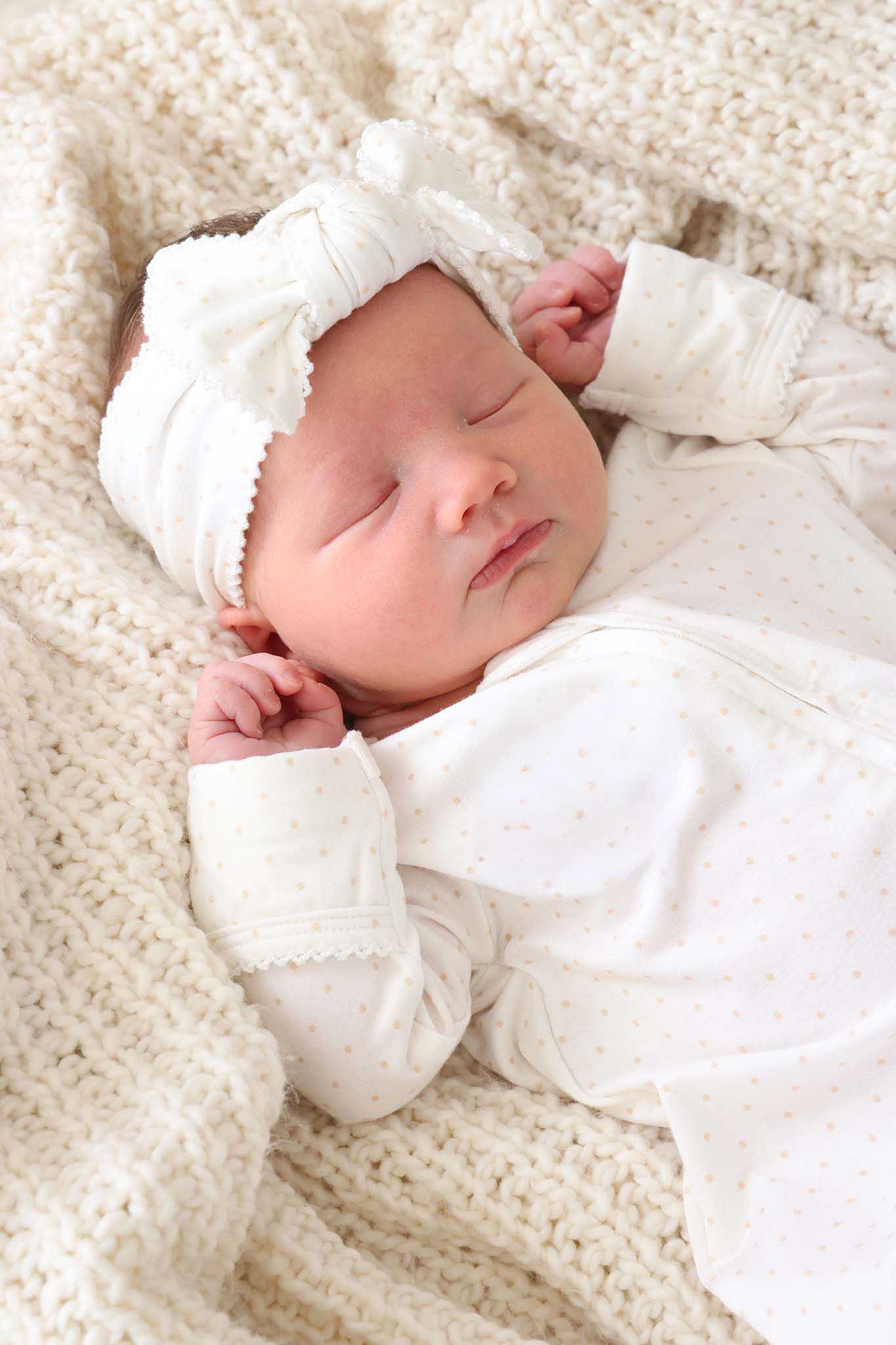 Picot Trim Bamboo Zipper Footie | Baby Taupe - Image 11