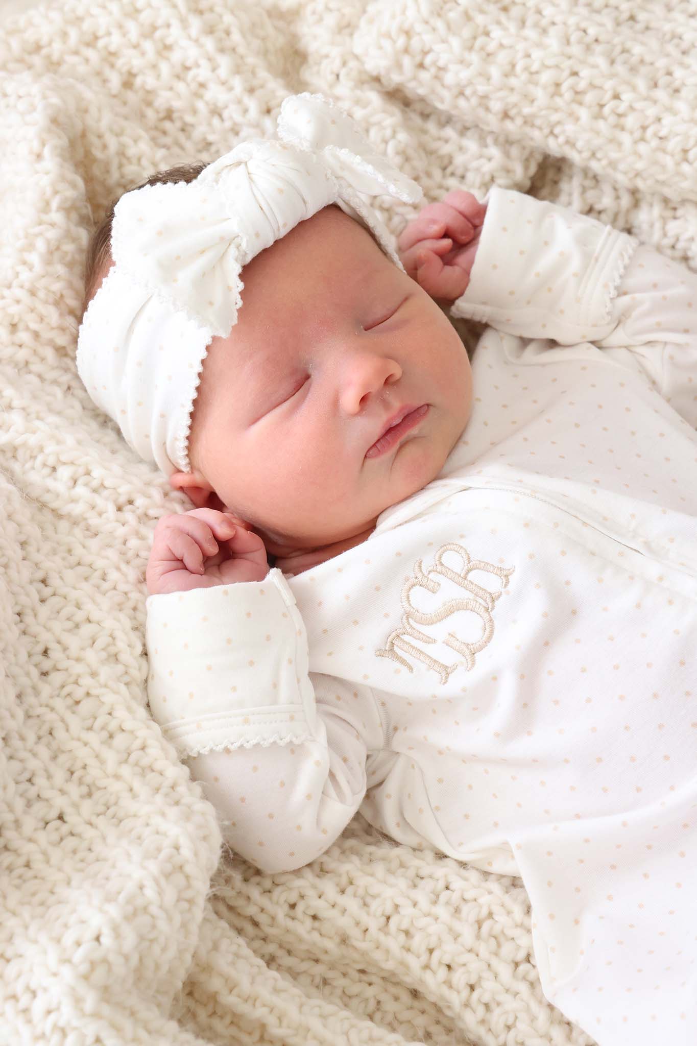 Picot Trim Knit Large Bow Headwrap - Image 7