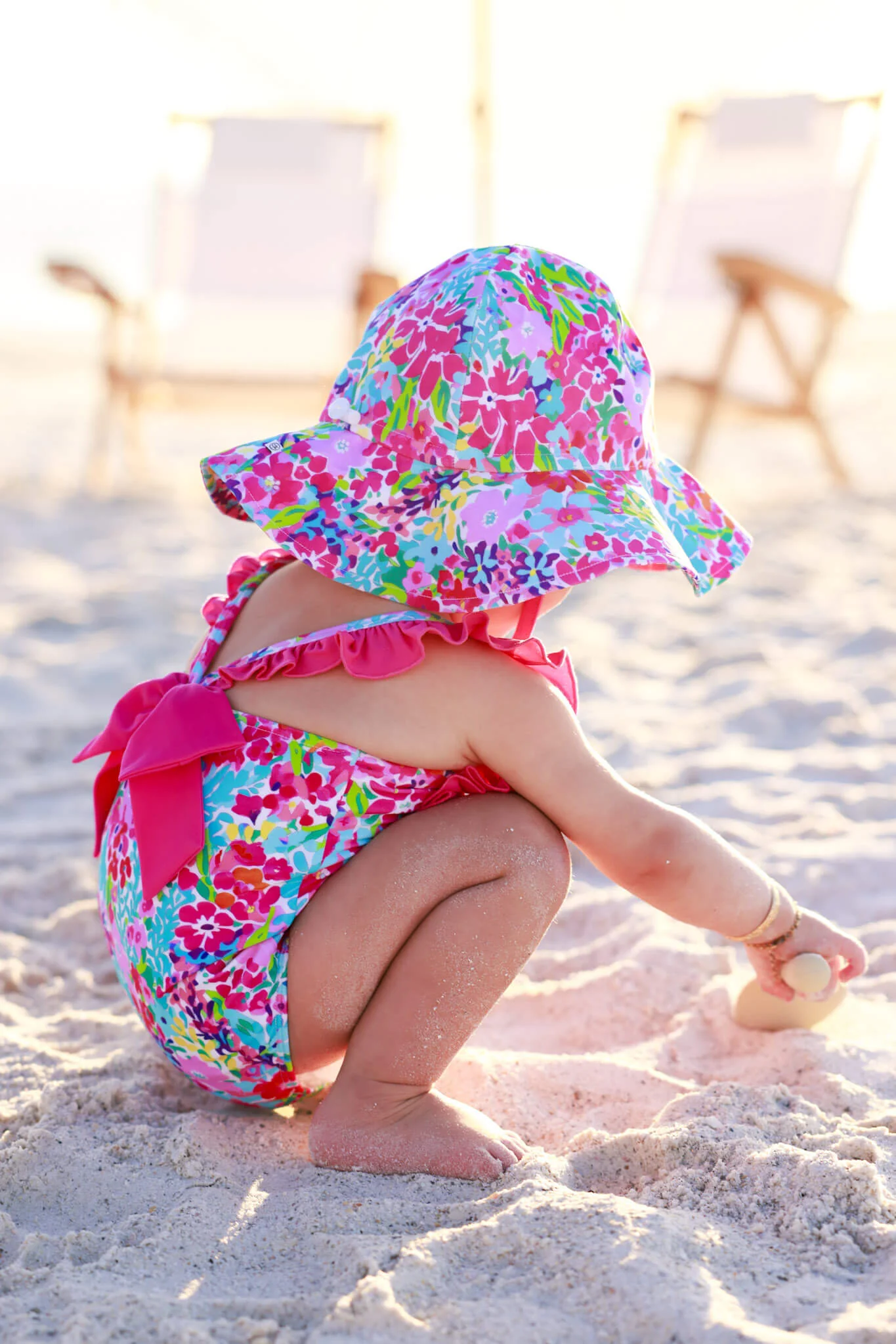 Double Ruffle Bow Back One Piece | Petal Splash - Image 6