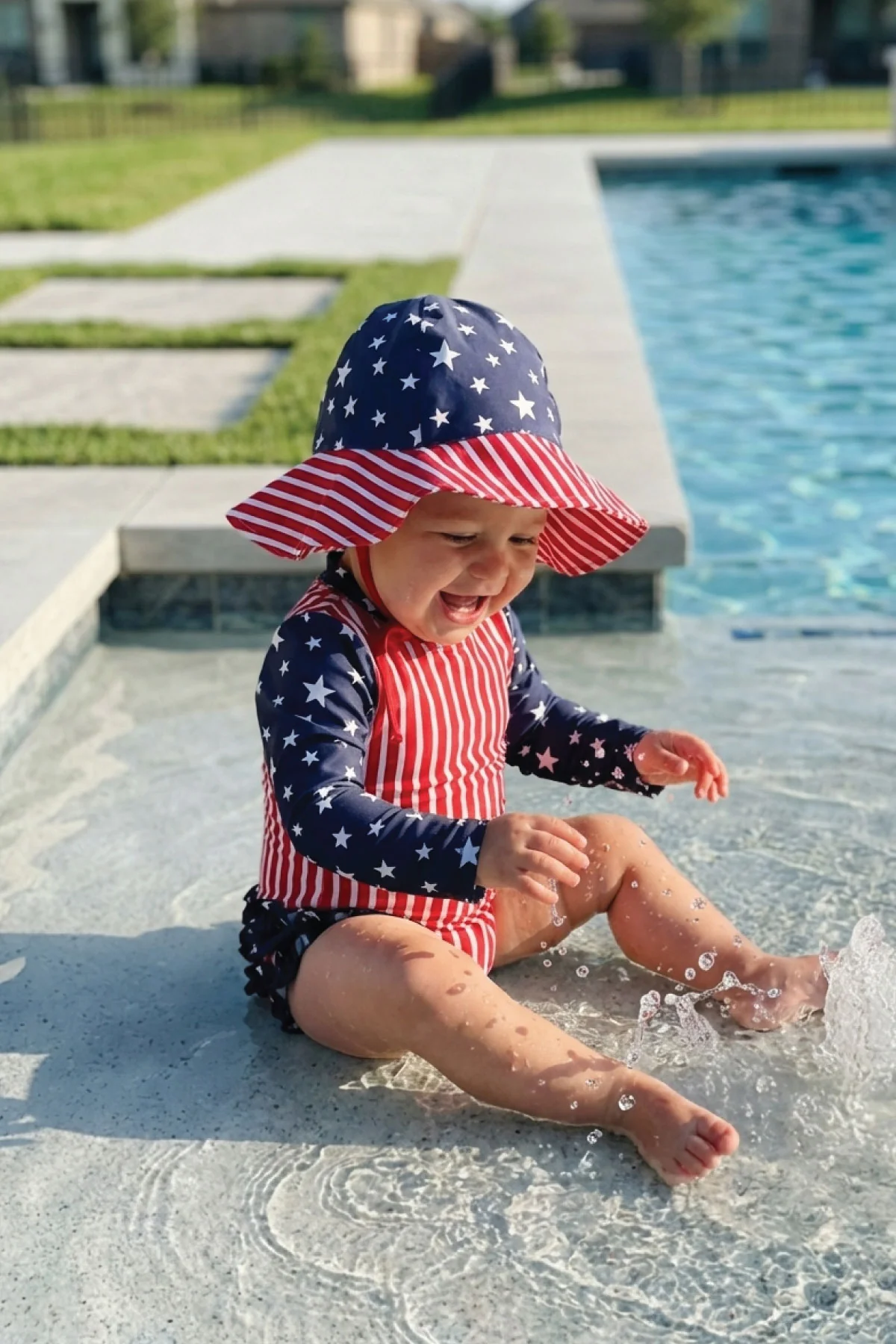 Printed Sun Hat | Stars & Stripes Party - Image 7