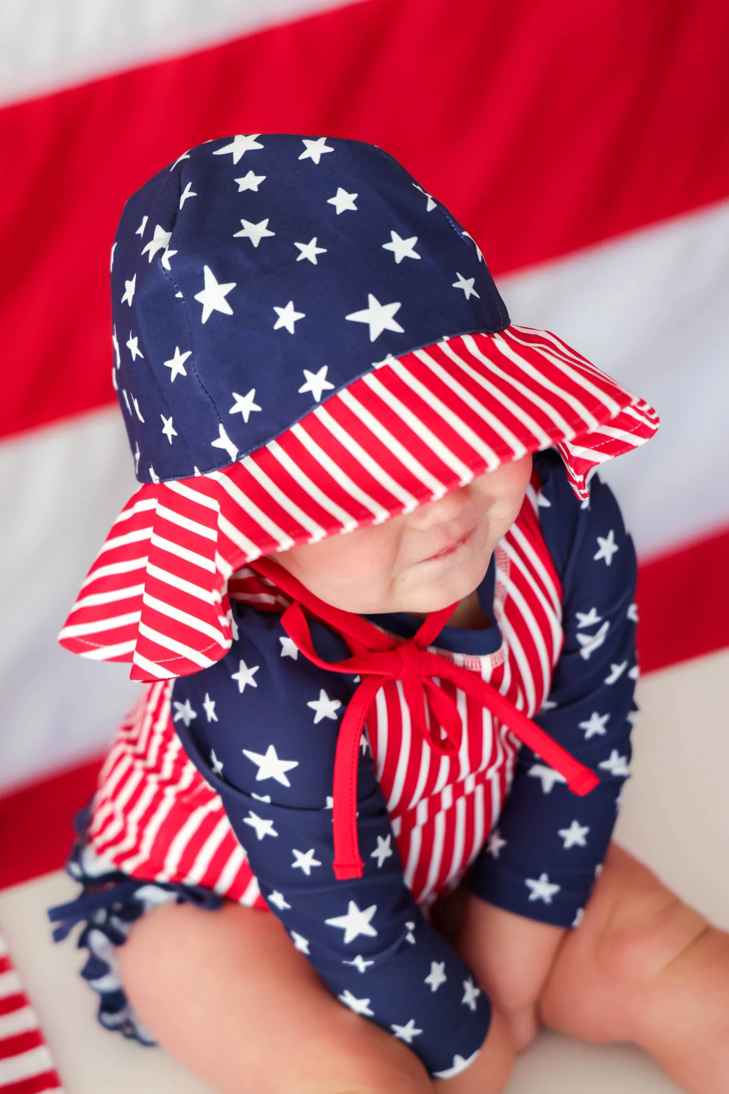 Printed Sun Hat | Stars & Stripes Party - Image 8