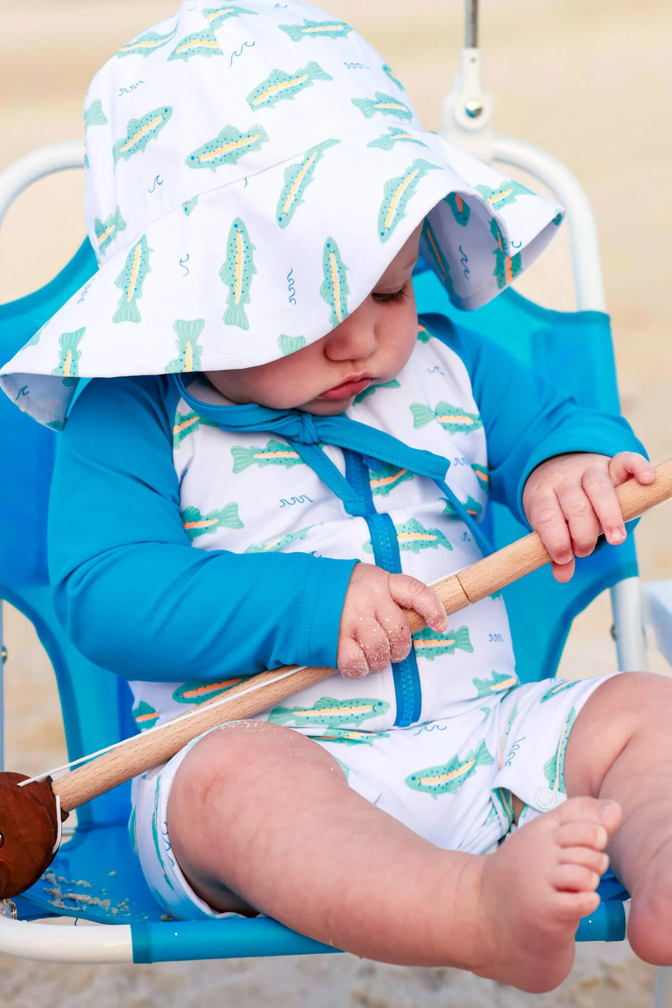 Printed Sun Hat | Tiny Trout - Image 6