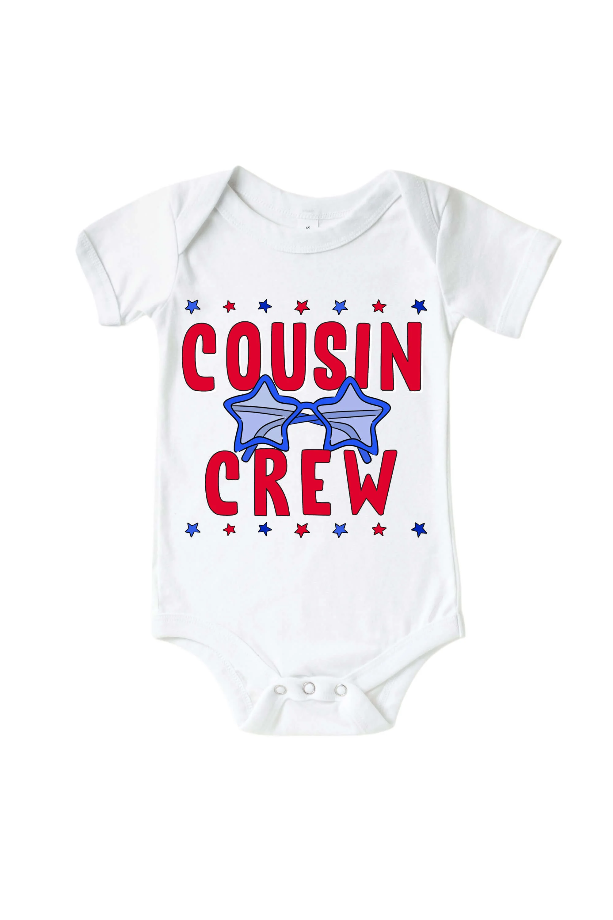 Red & White Cousin Crew Graphic Bodysuit & Kids Tee | White - Image 3