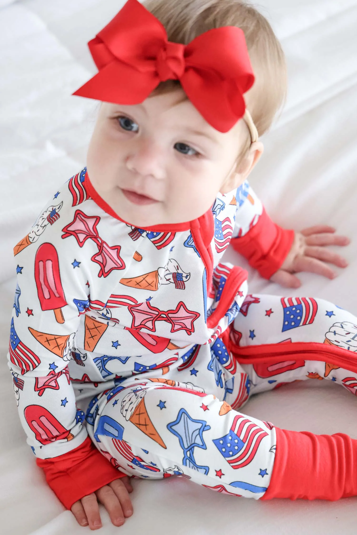 Ribbon Bow Headband | Candy Red - Image 2