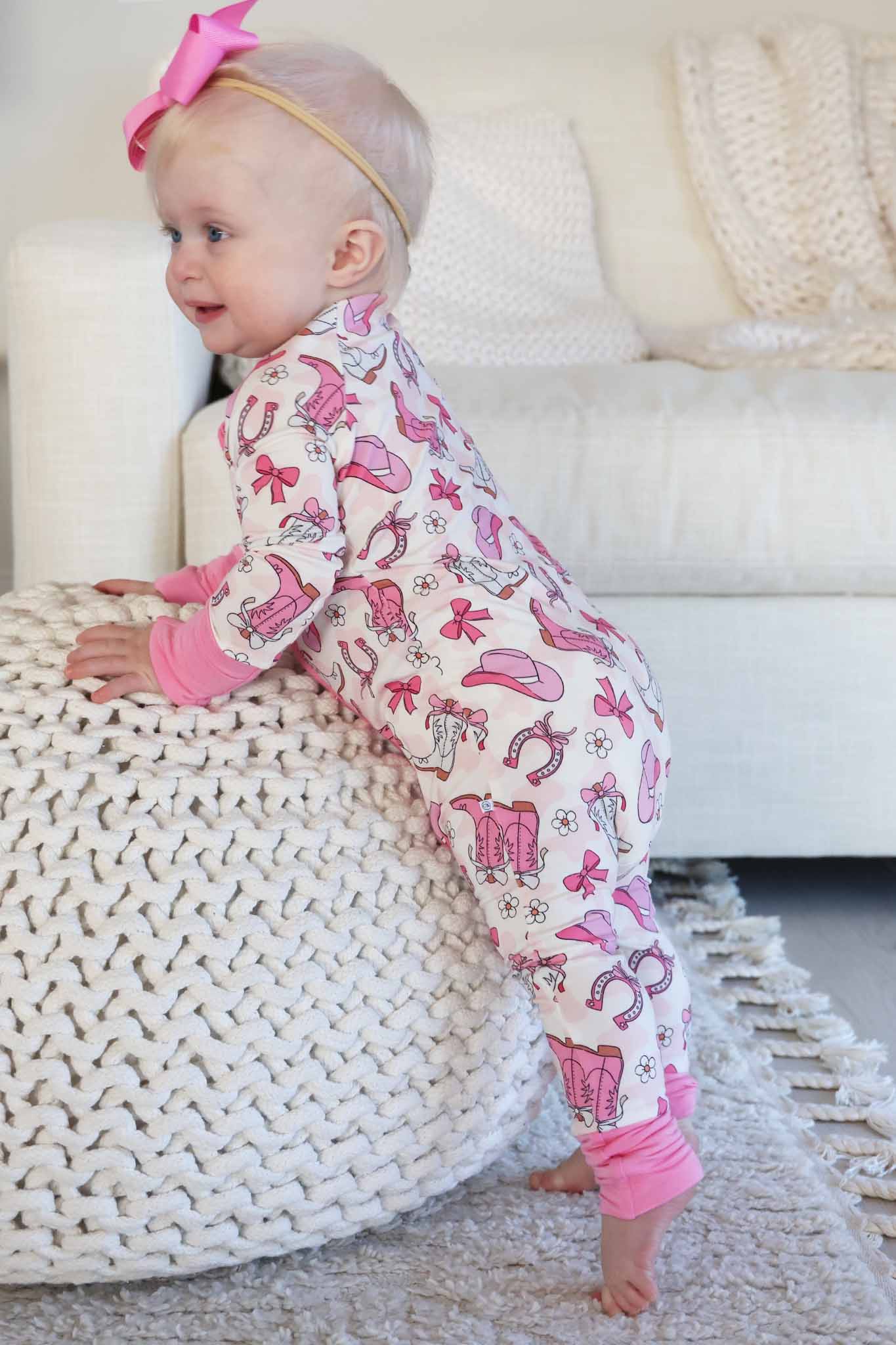 Rodeo Dreams Convertible Zip Romper | Pink - Image 8