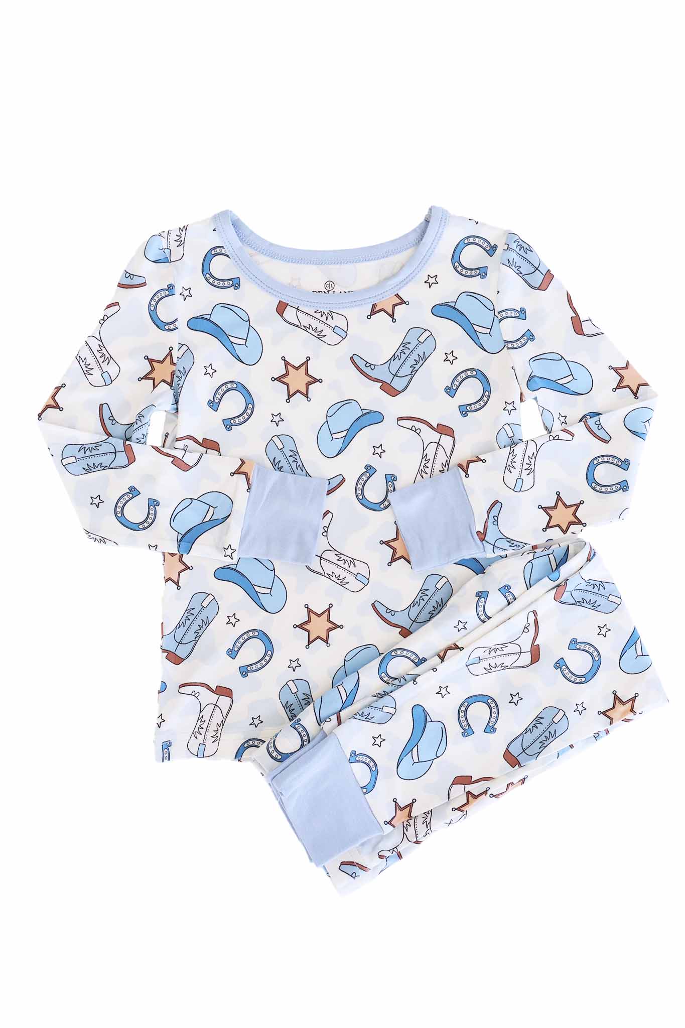 Rodeo Dreams Two Piece Pajama Set | Blue - Image 6