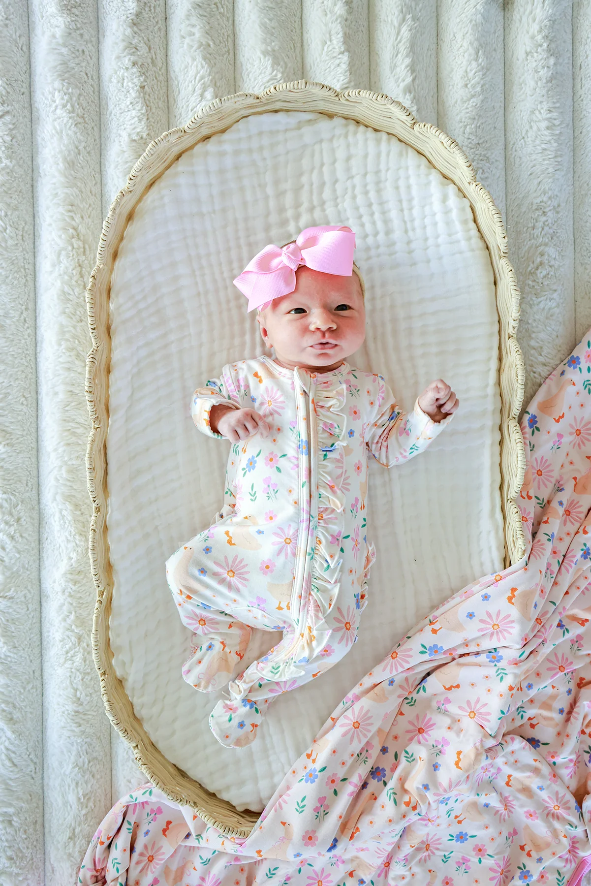 Ruffle Bamboo Zipper Footie | Loosey Goose - Image 3