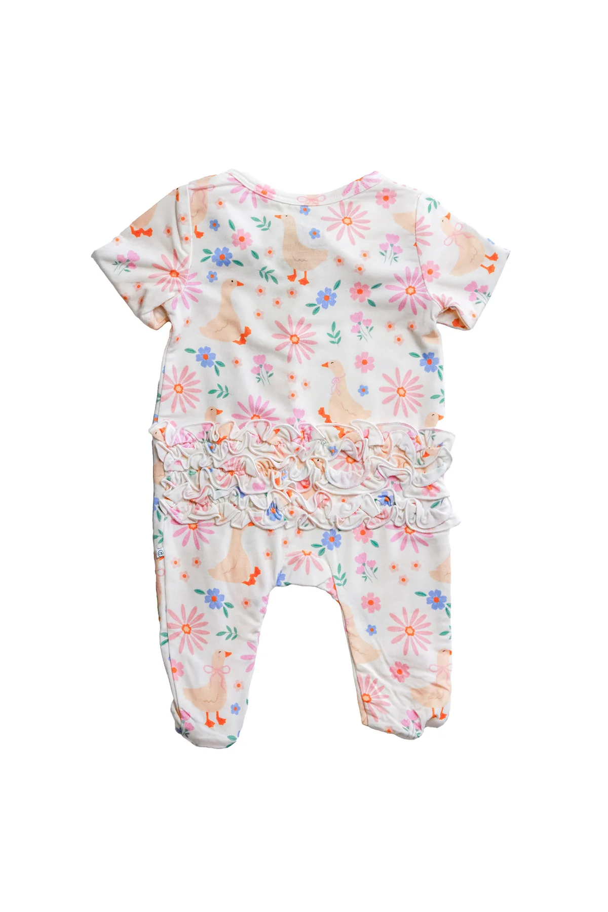 Ruffle Bamboo Zipper Footie | Loosey Goose - Image 5