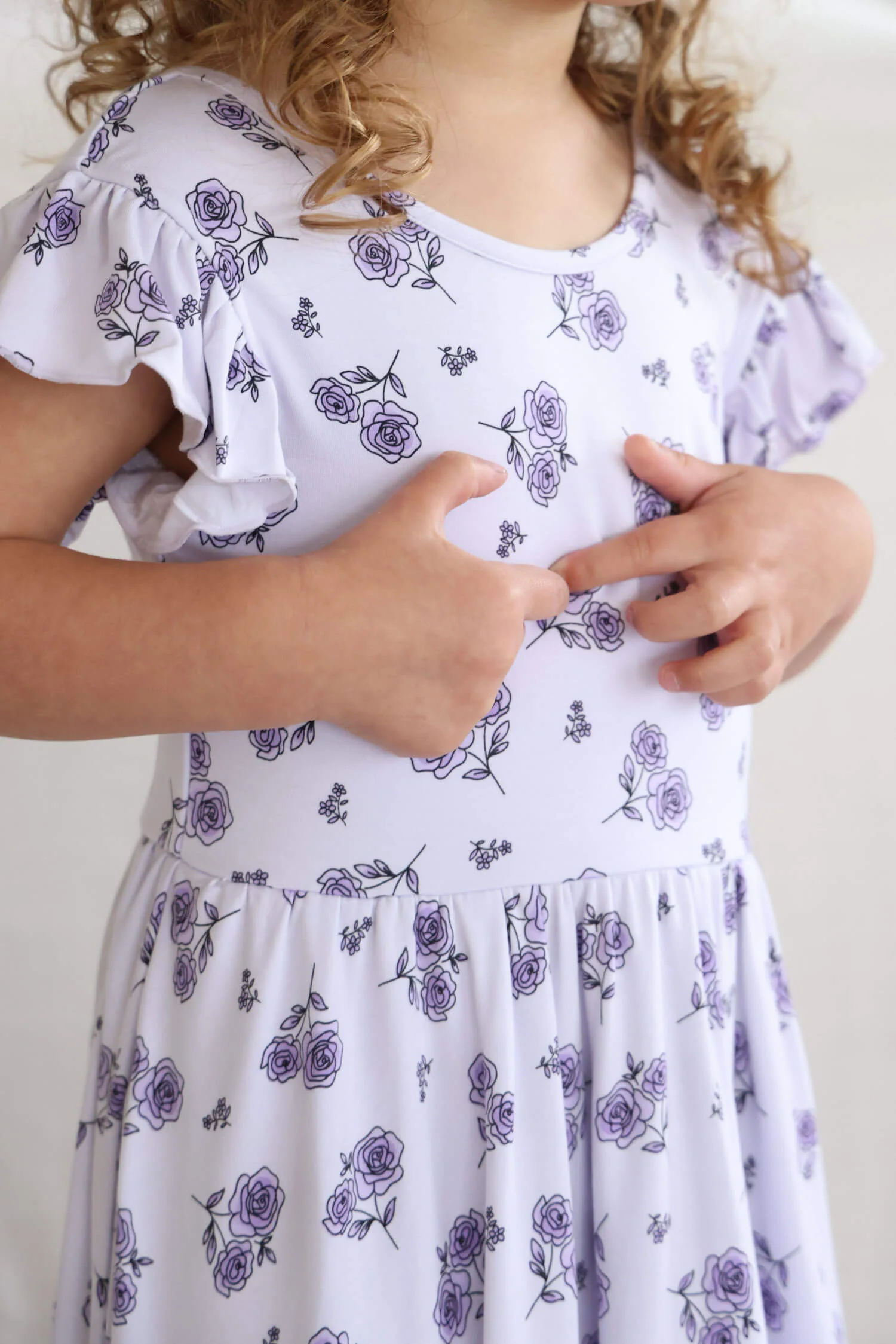 Ruffle Twirl Dress | Amethyst Garden - Image 3