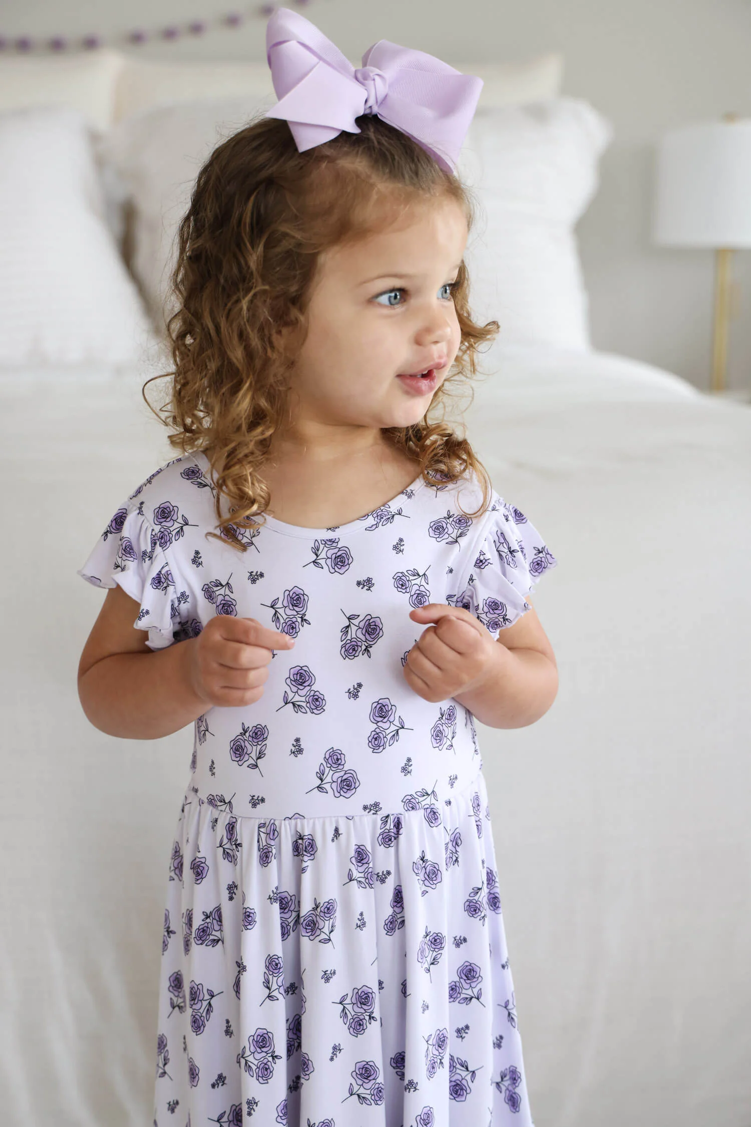 Ruffle Twirl Dress | Amethyst Garden - Image 4