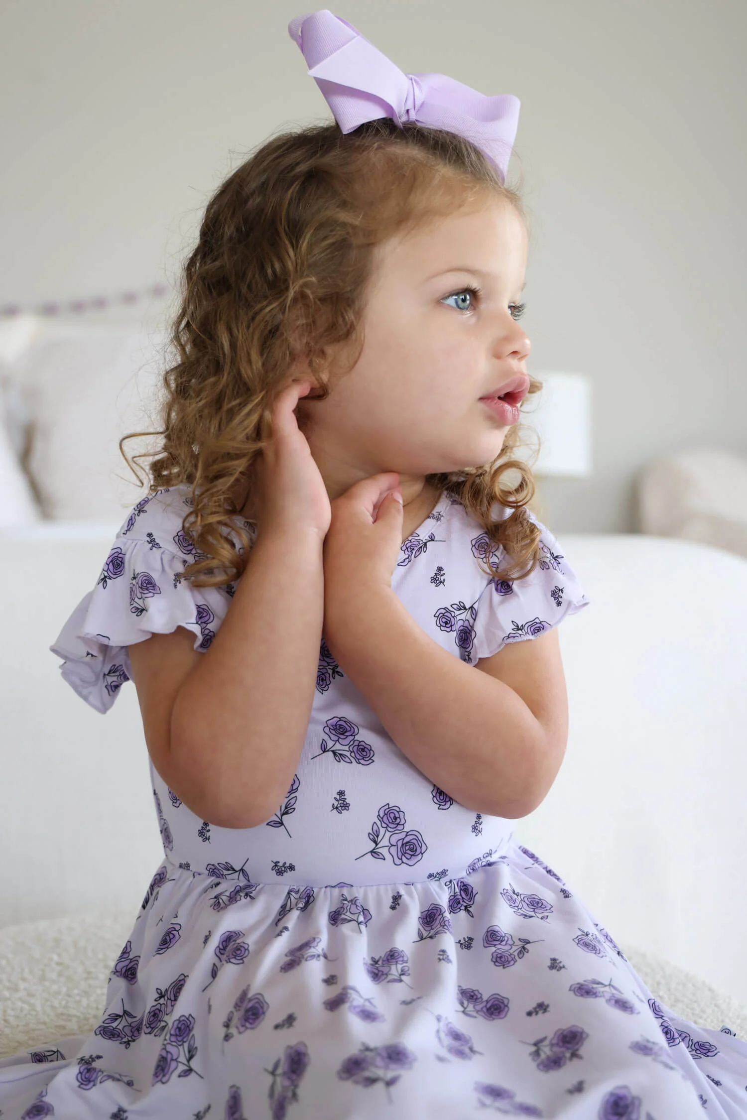 Ruffle Twirl Dress | Amethyst Garden - Image 7