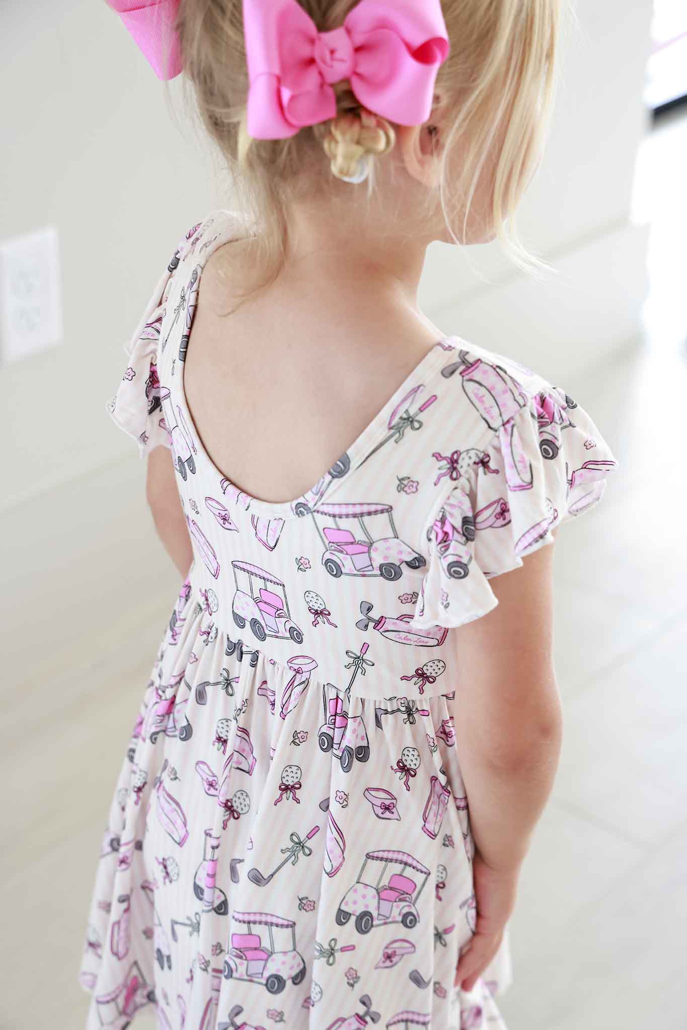 Ruffle Twirl Dress | Caddie Crew Pink - Image 4