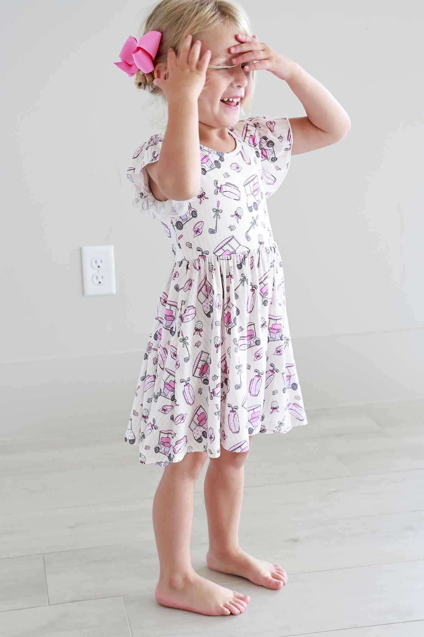 Ruffle Twirl Dress | Caddie Crew Pink - Image 6