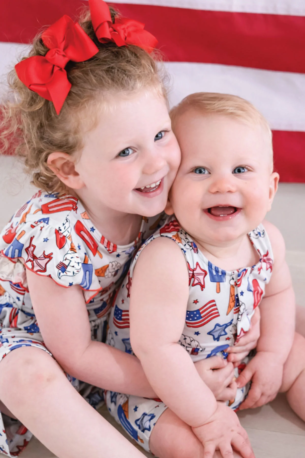 Ruffle Twirl Dress | Red, White & Cool - Image 5