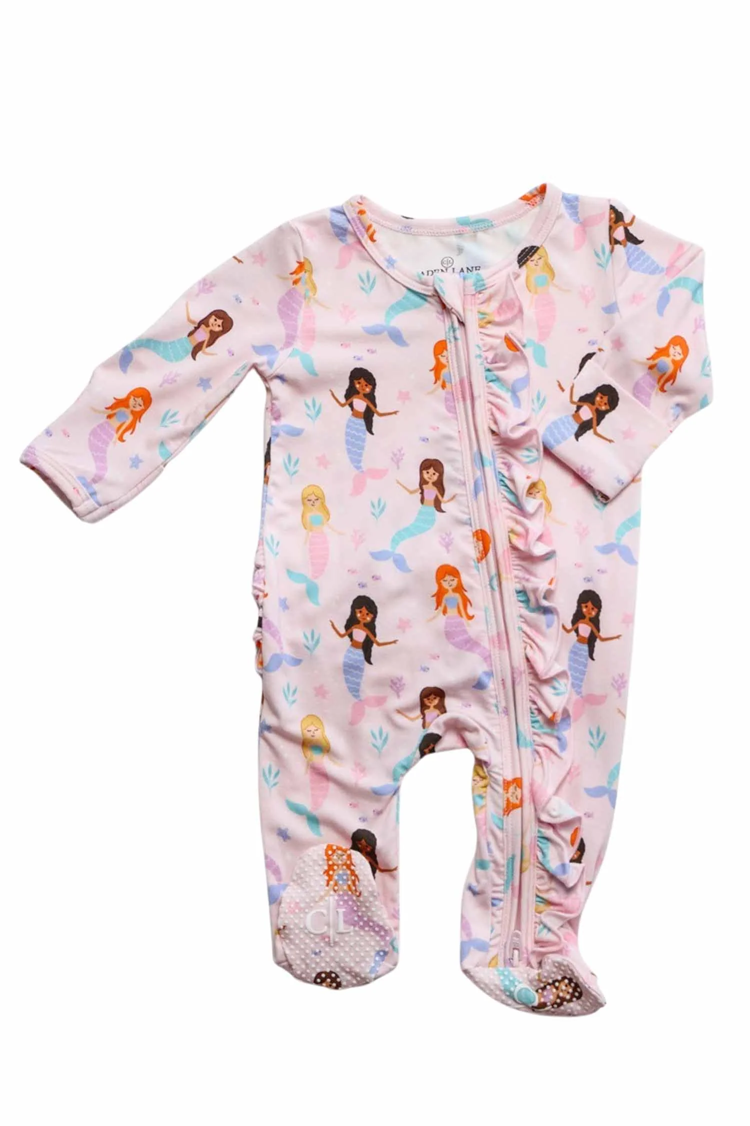 Ruffle Zipper Footie | Let's Be Mermaids - Image 2
