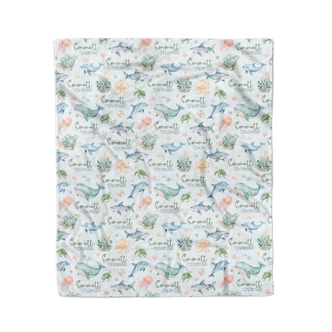 Sea Cuties Personalized Kids Blanket - Image 5