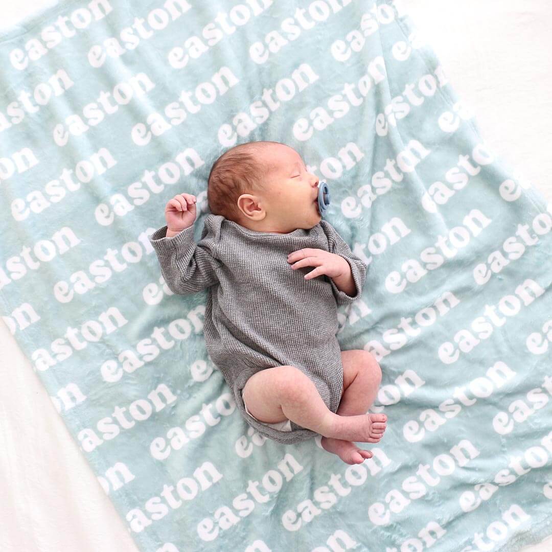 Seafoam Personalized Color Blanket - Image 2