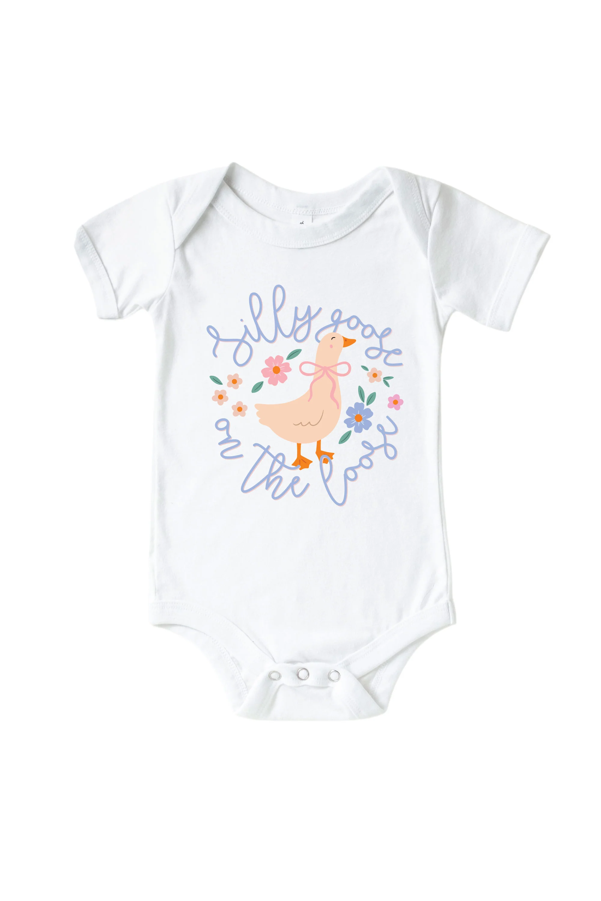 Silly Goose On The Loose Graphic Bodysuit & Kids Tee | White - Image 2