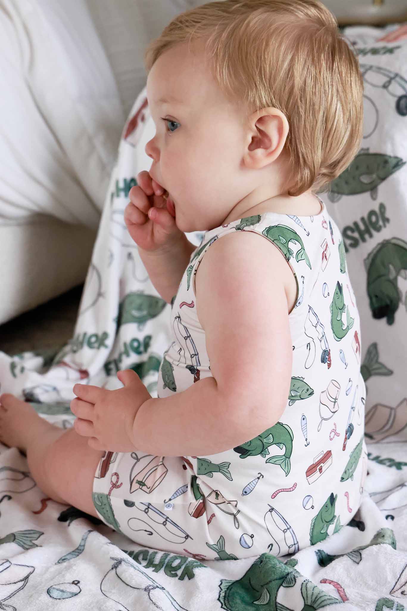 Sleeveless Snap Romper | Off the Hook - Image 10