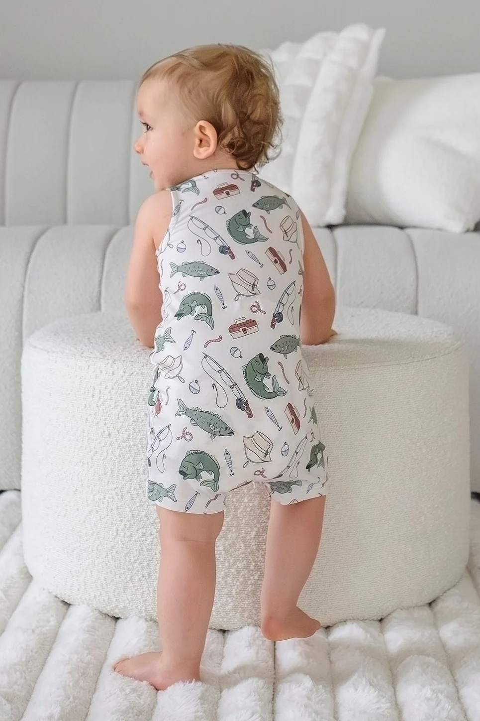Sleeveless Snap Romper | Off the Hook - Image 4