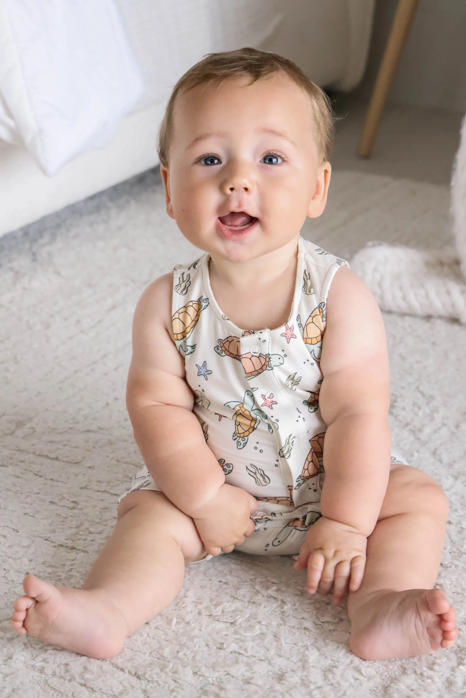 Sleeveless Snap Romper | Turtley Rad - Image 3