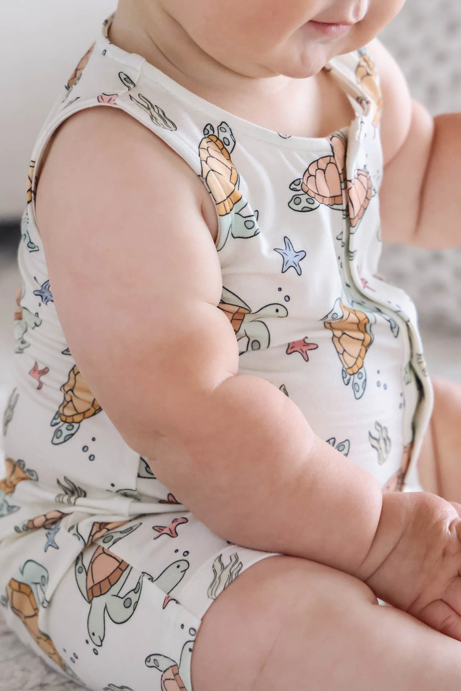 Sleeveless Snap Romper | Turtley Rad - Image 4