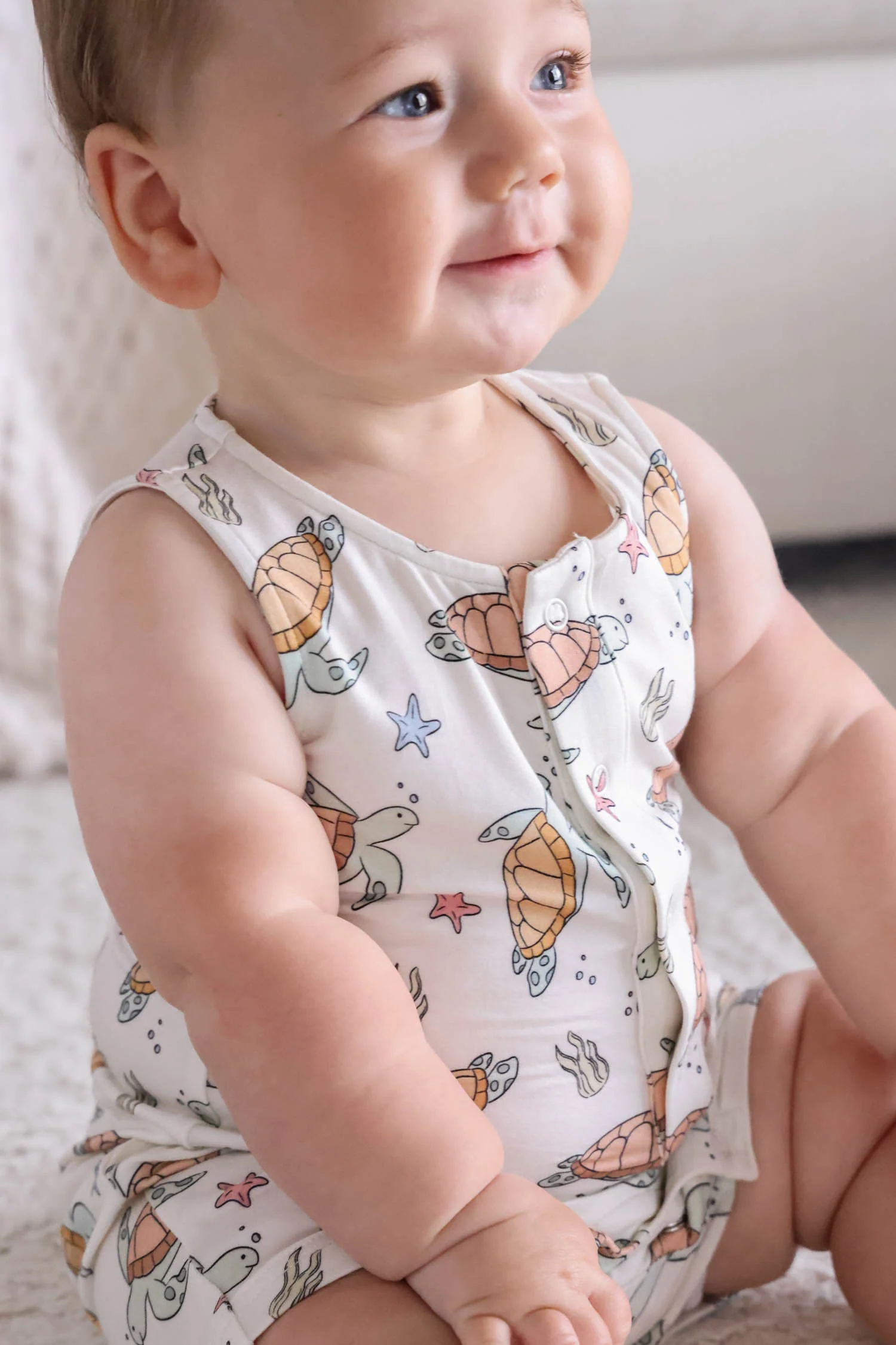 Sleeveless Snap Romper | Turtley Rad - Image 5