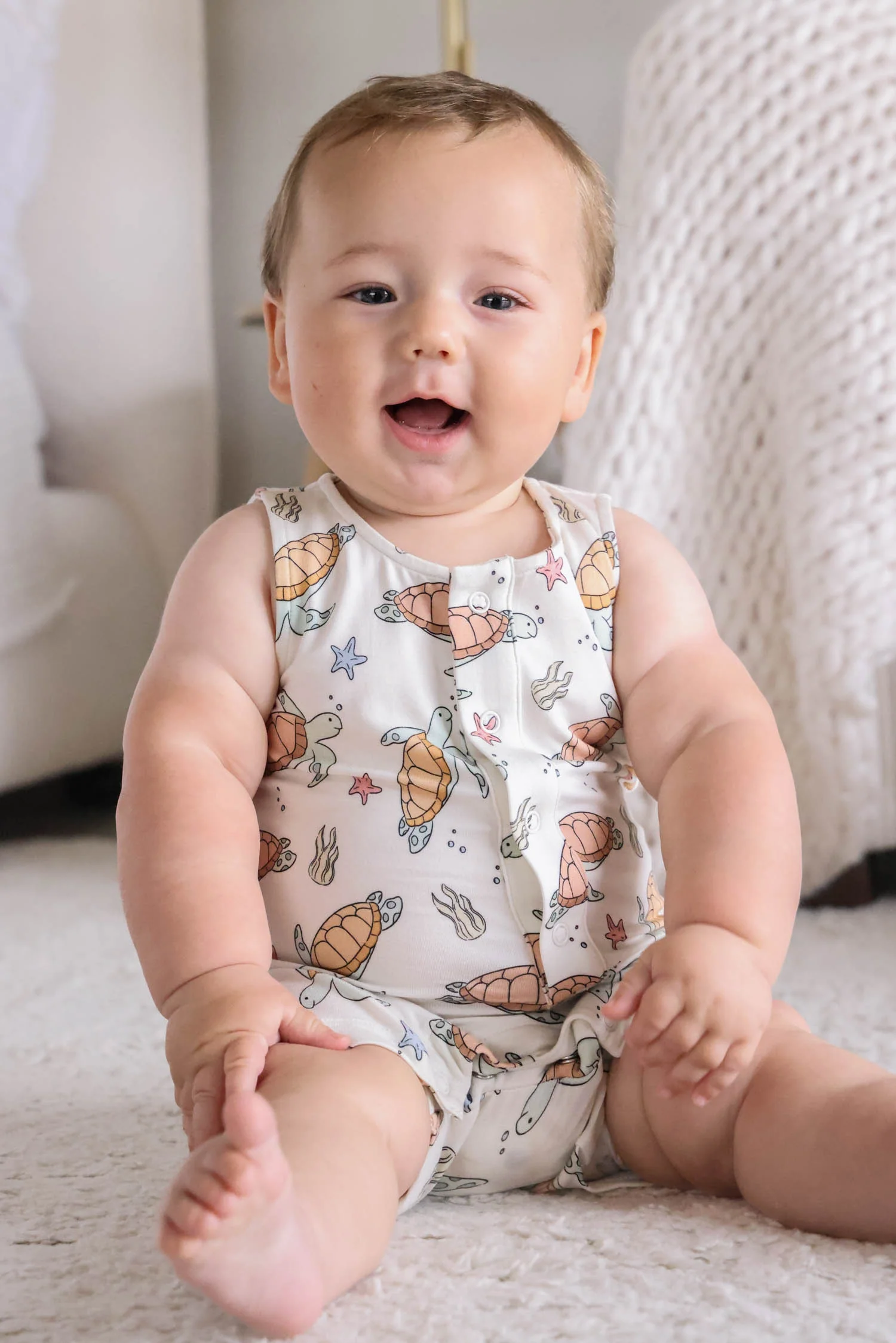 Sleeveless Snap Romper | Turtley Rad - Image 7