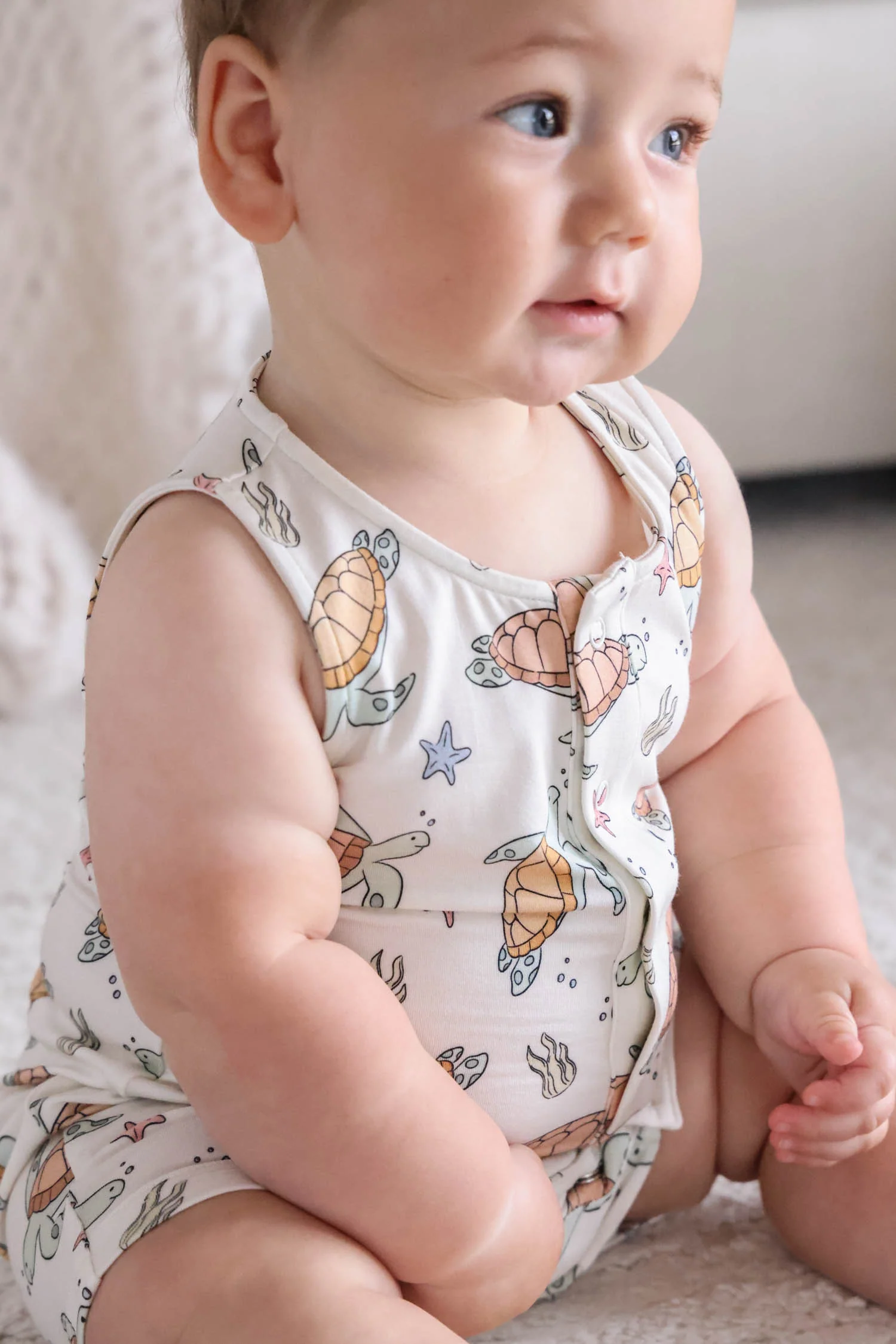 Sleeveless Snap Romper | Turtley Rad - Image 8