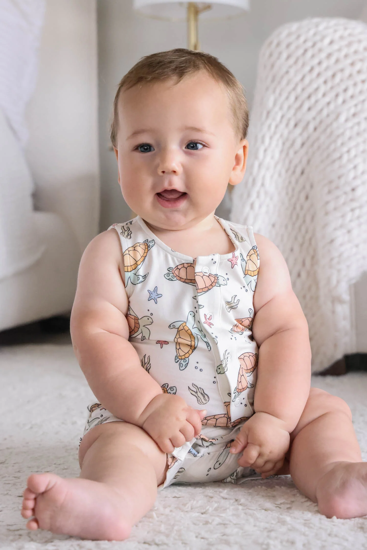 Sleeveless Snap Romper | Turtley Rad - Image 9
