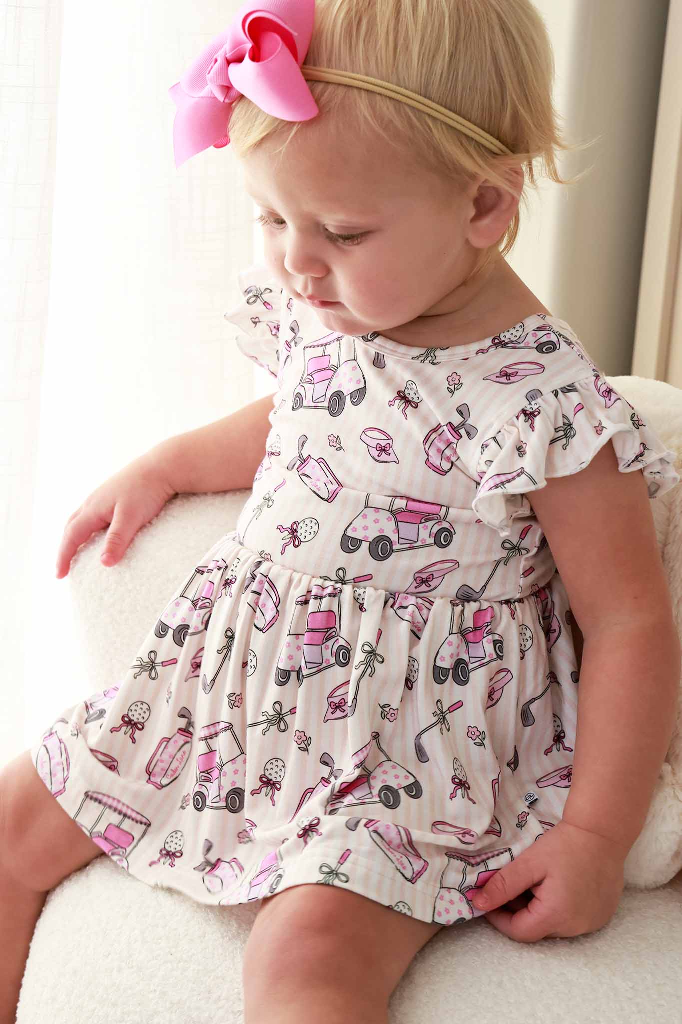 Sleeveless Twirl Bodysuit | Caddie Crew Pink - Image 3