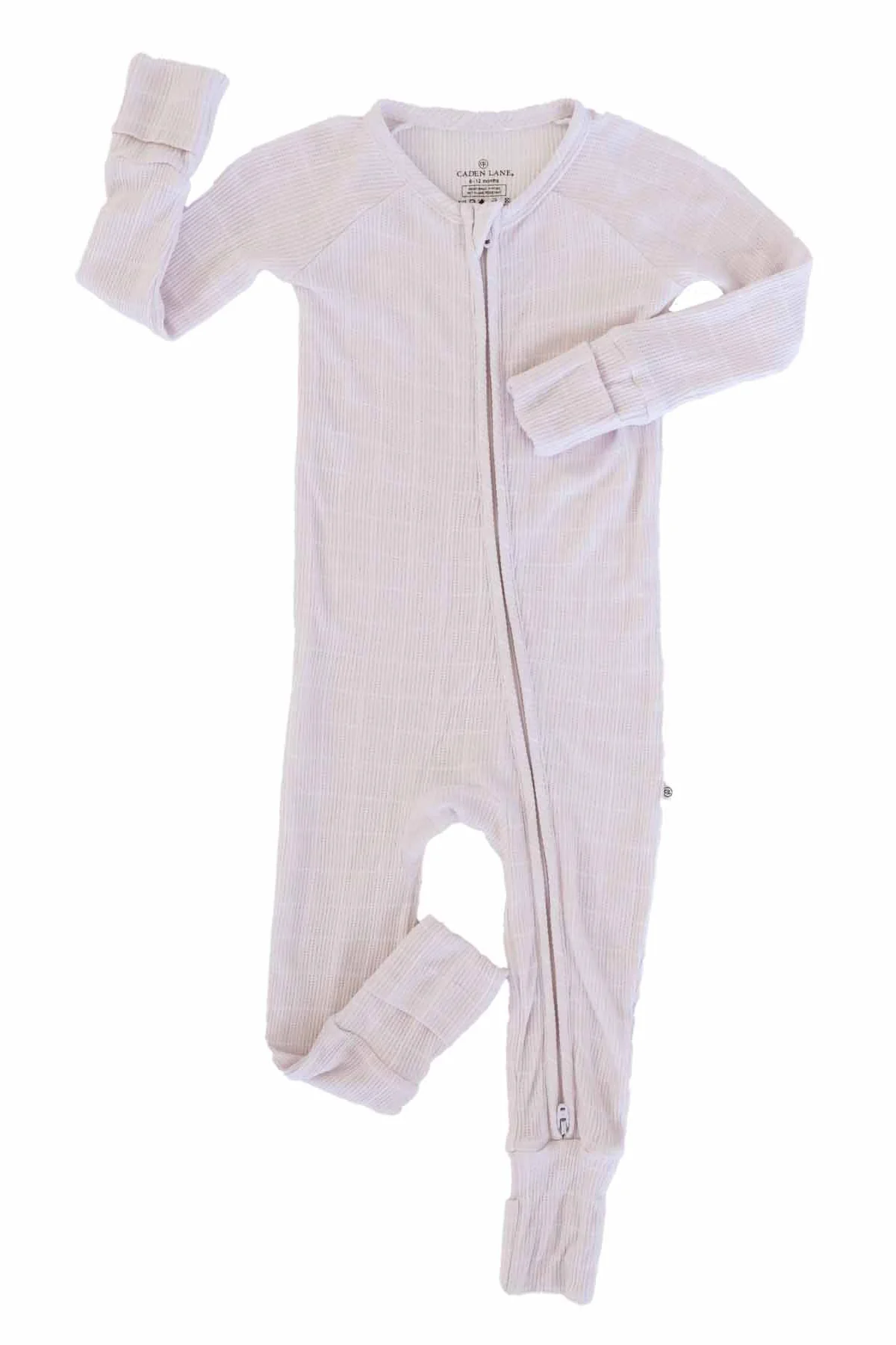 Sloane's Squares Bamboo Waffle Convertible Zip Romper - Image 3