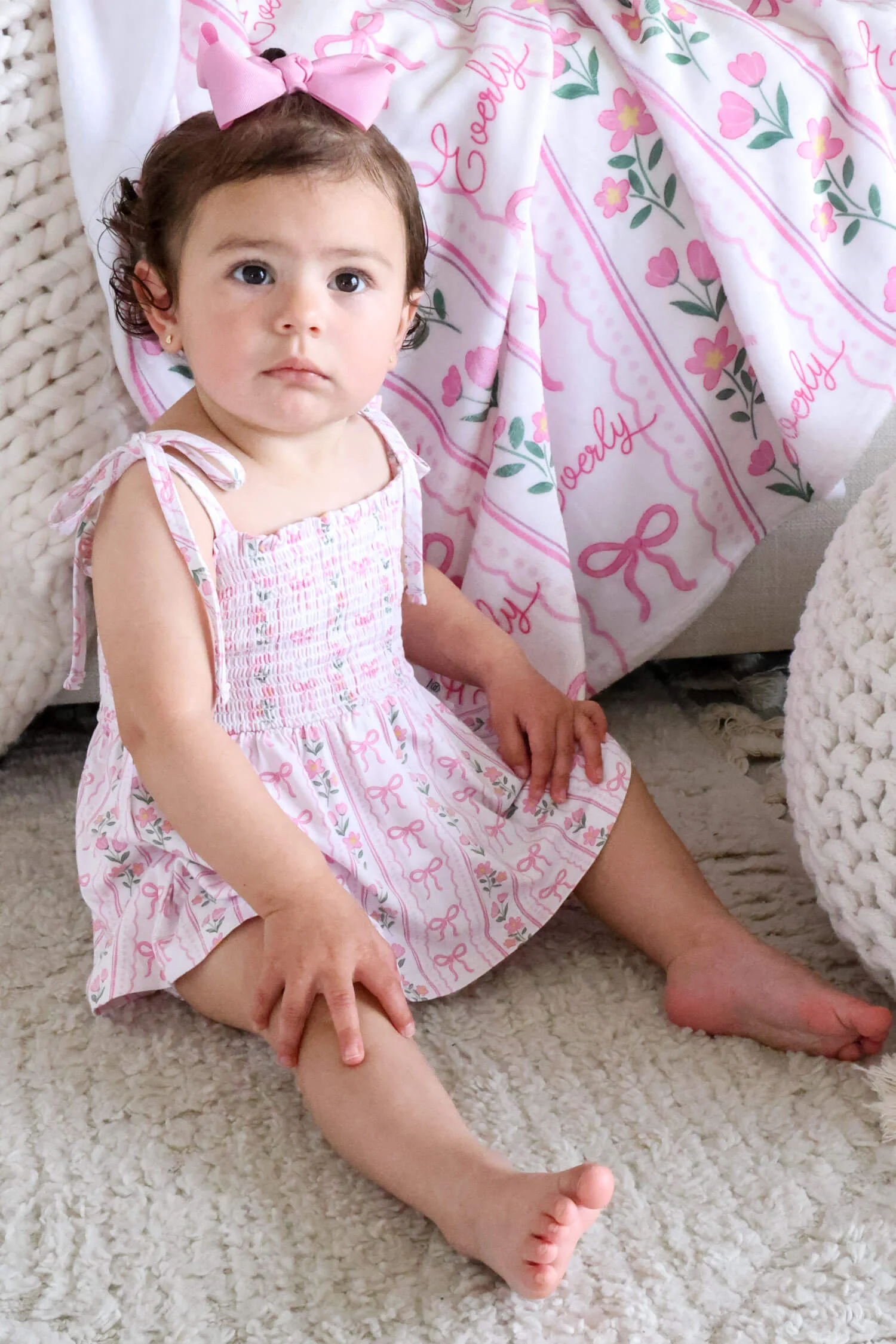 Smocked Twirl Bodysuit | Coquette Garden - Image 3