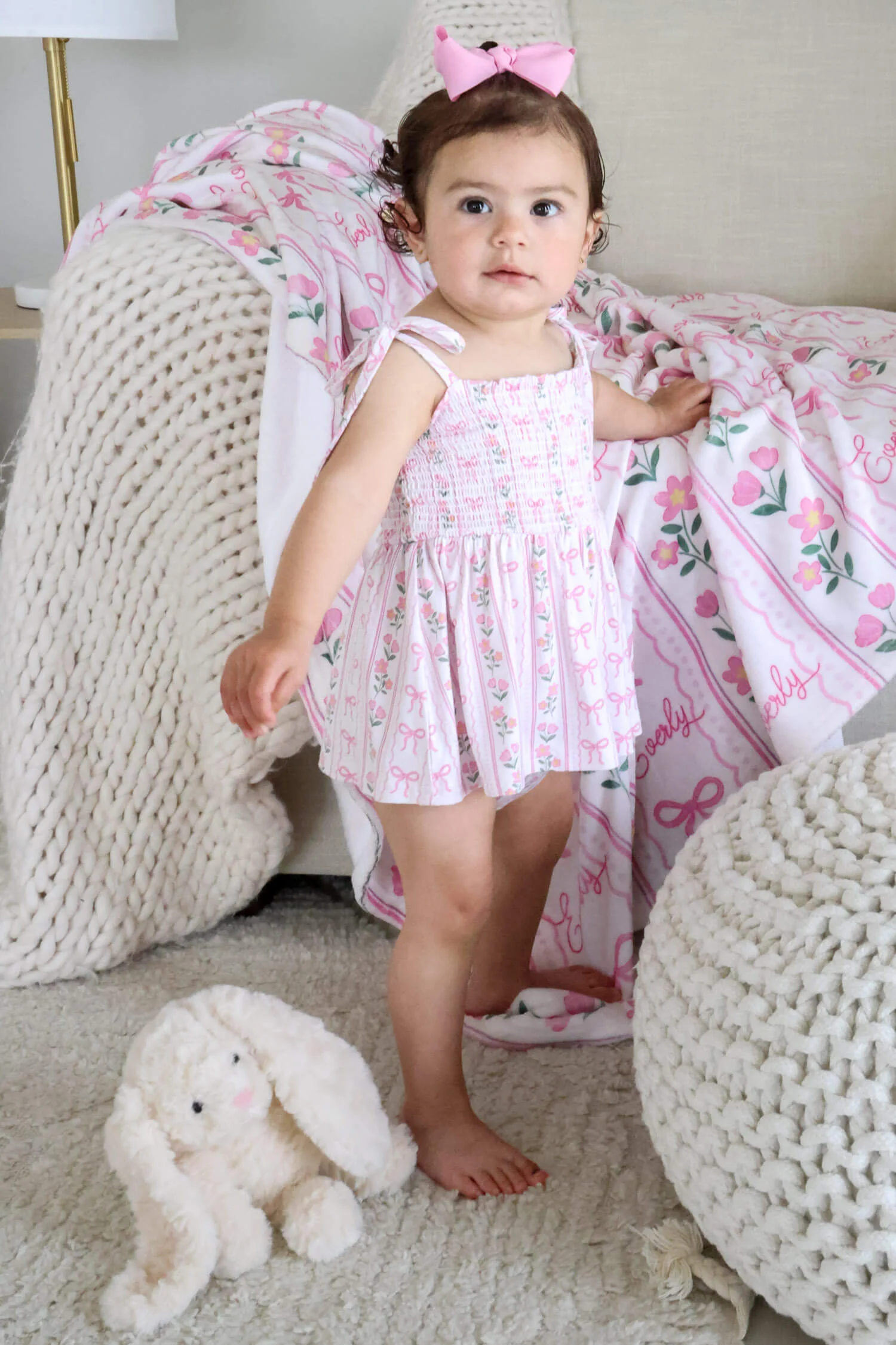 Smocked Twirl Bodysuit | Coquette Garden - Image 6