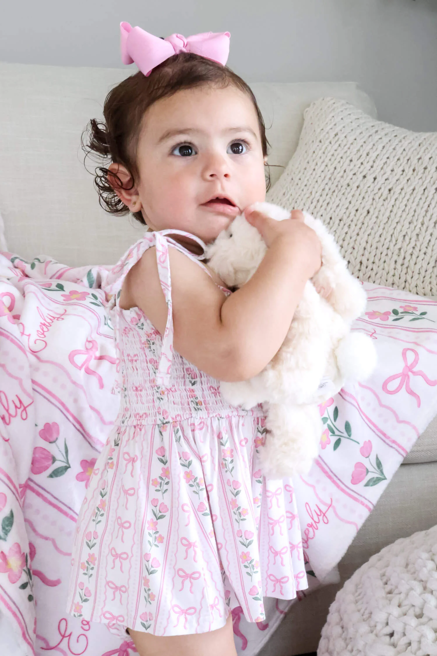 Smocked Twirl Bodysuit | Coquette Garden - Image 7
