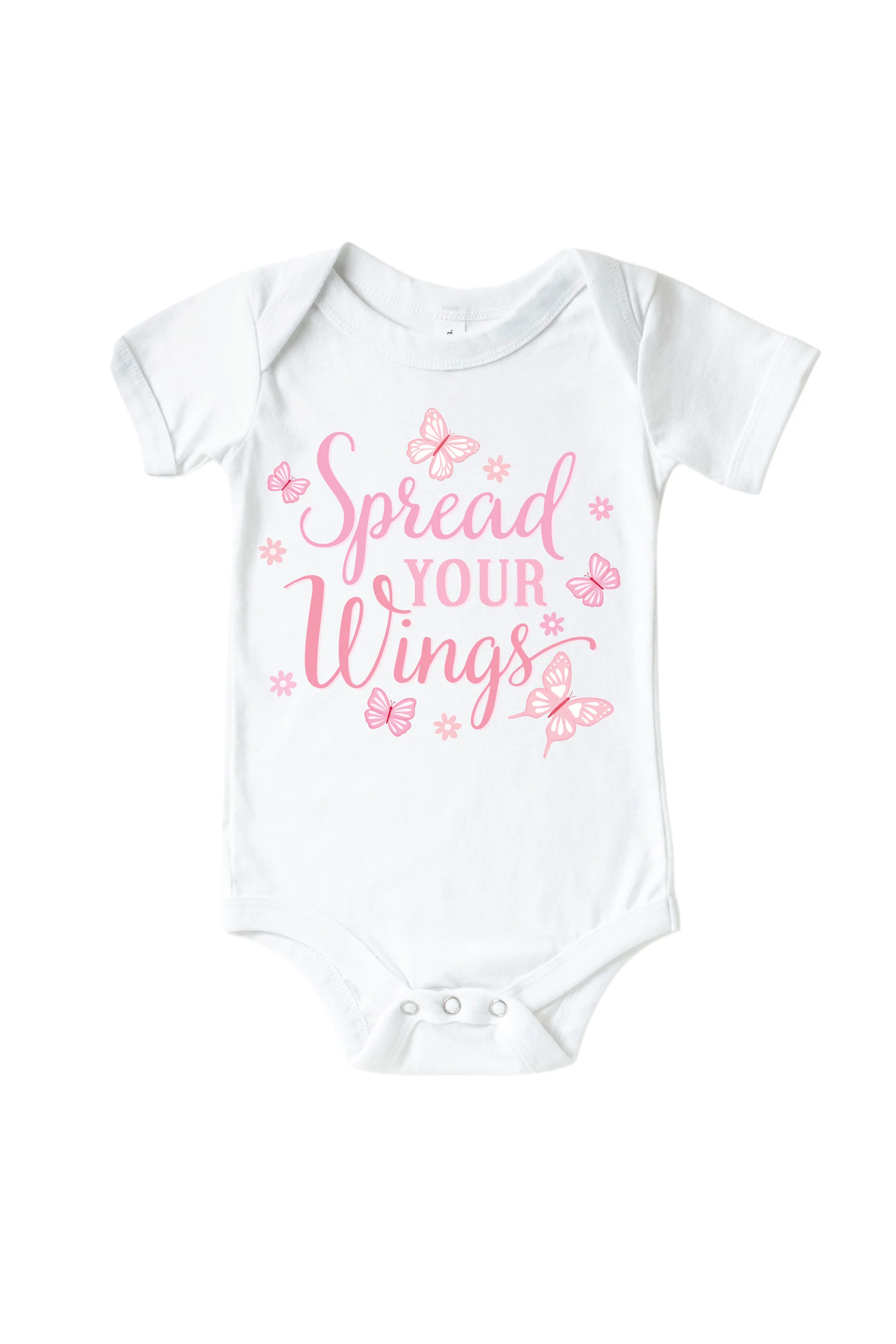 Spread Your Wings Graphic Bodysuit & Kids Tee | White - Image 2