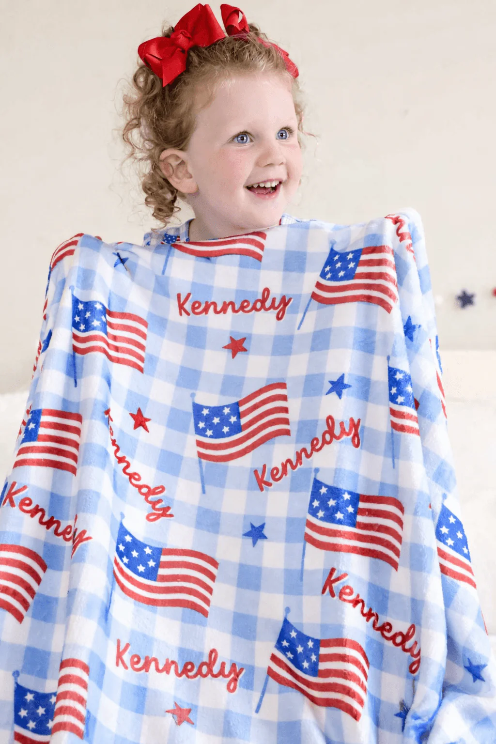 Personalized Kids Blanket | Star-Spangled Picnic - Image 7
