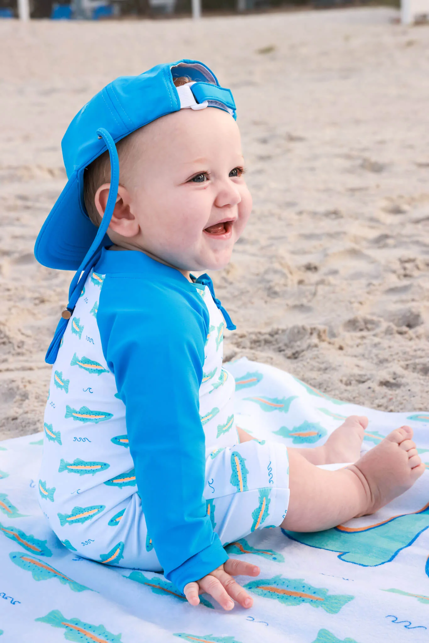 Long Sleeve Rash Guard Swim Romper Shortie | Tiny Trout - Image 11